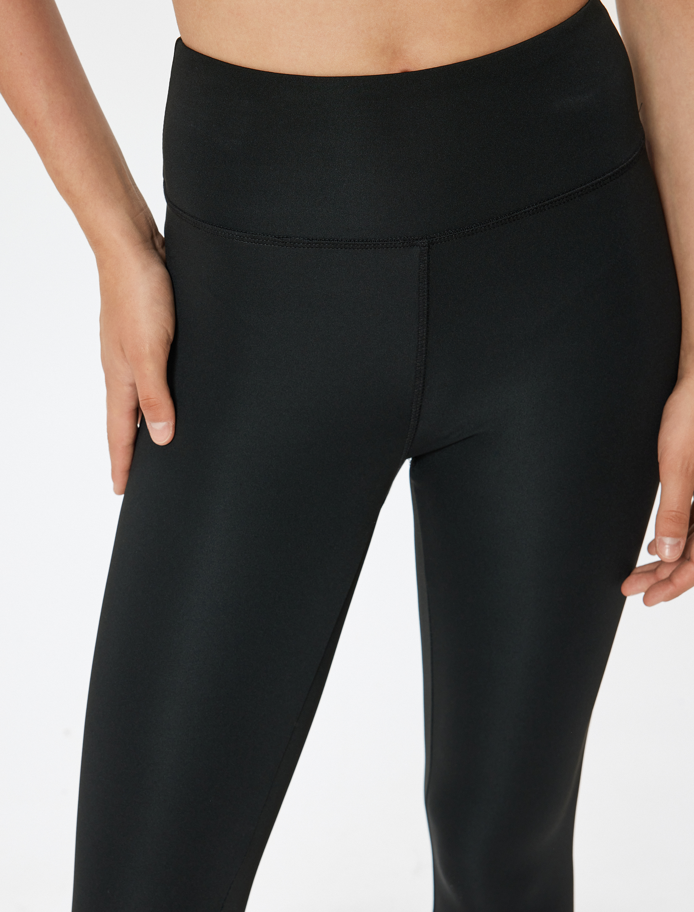   Spor Tayt Yüksek Bel Slim Fit İnterlok