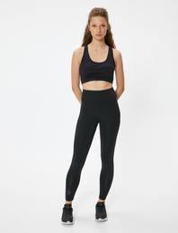 Sporcu Sütyeni Çapraz Askılı U Yaka Slim Fit