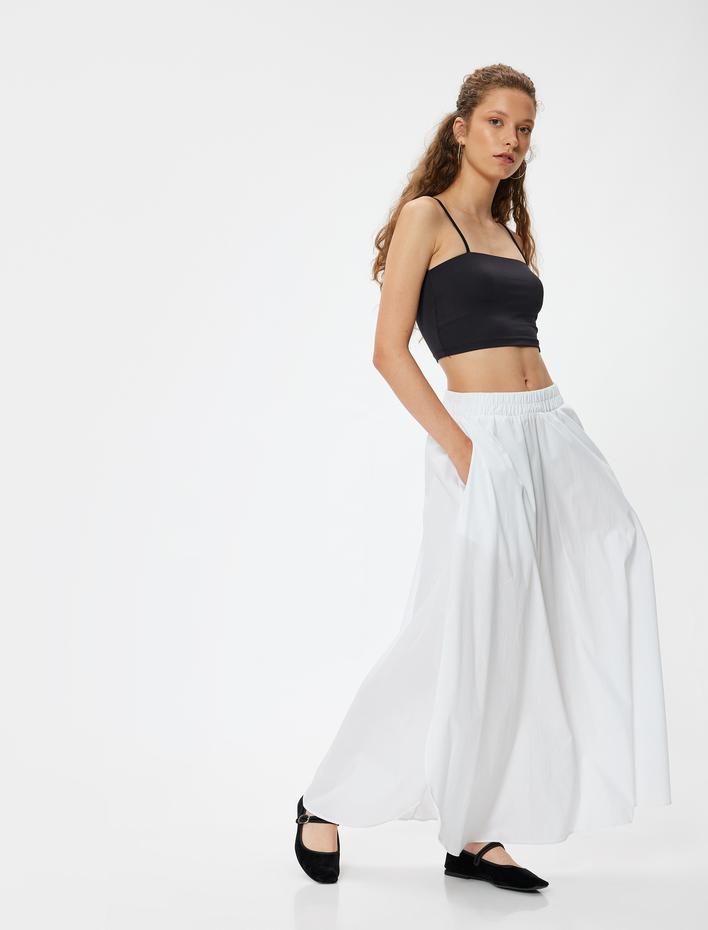  Crop Atlet Basic İp Askılı Slim Fit