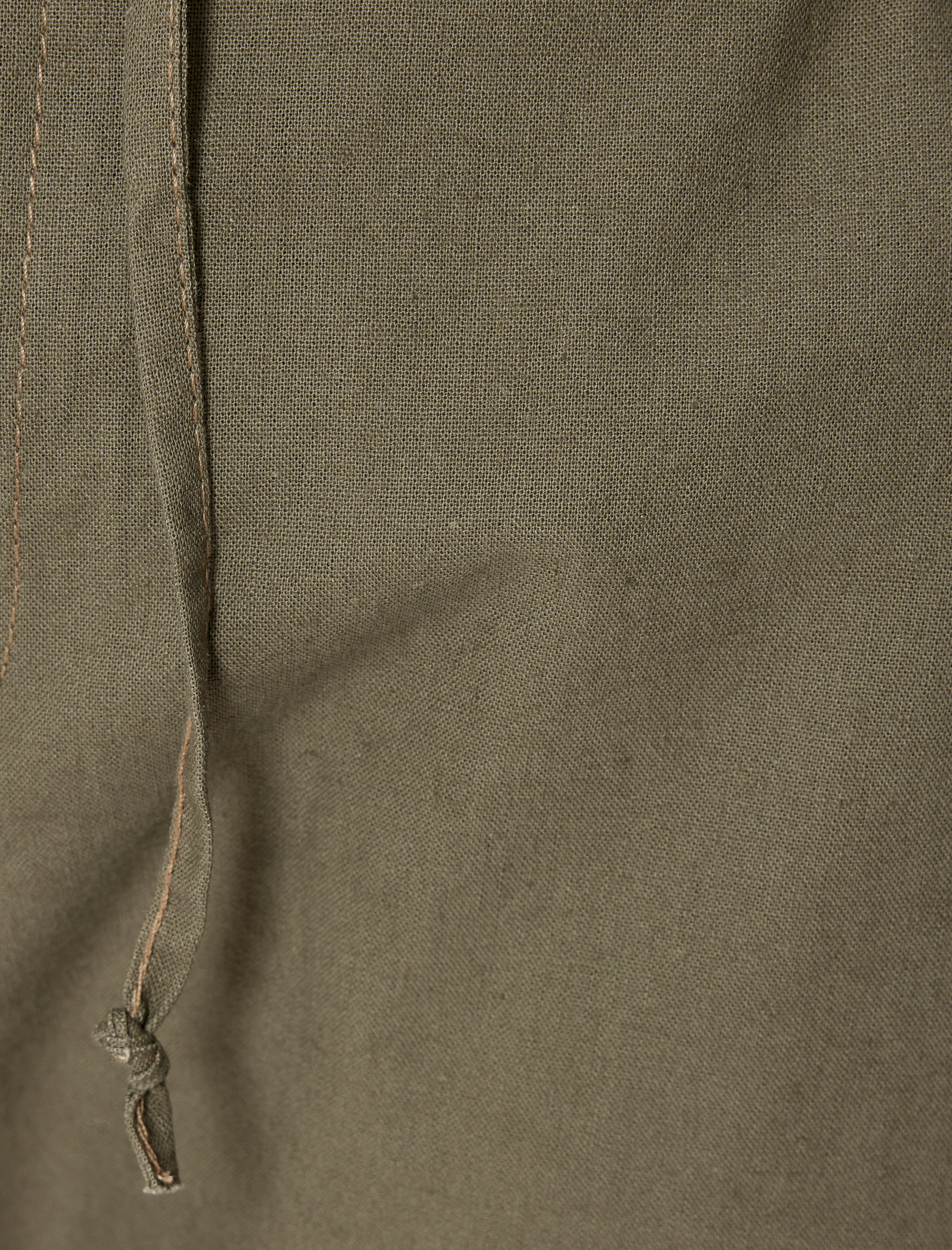 Bermuda Şort Chino Cepli Paça Detaylı Keten Karışımlı