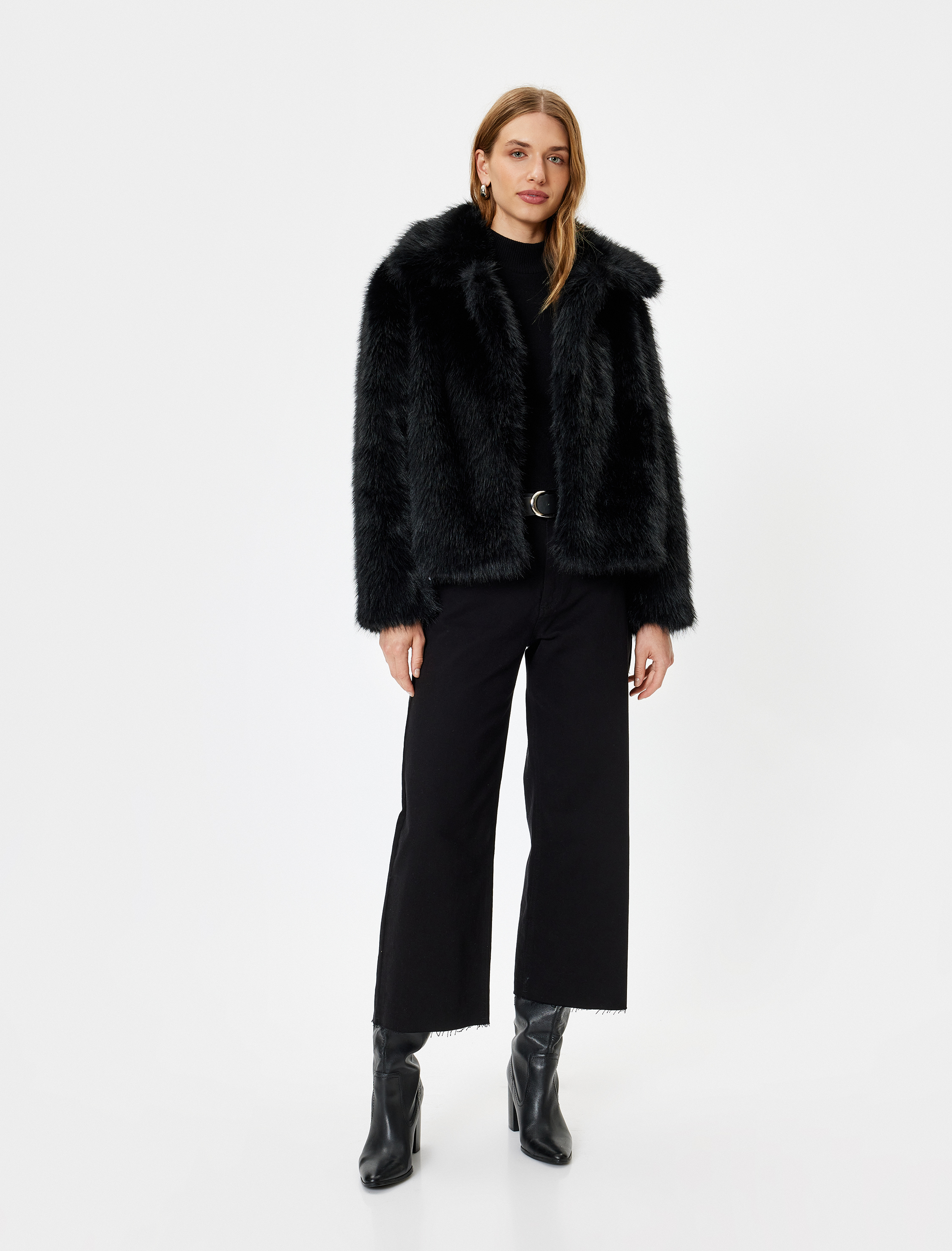   Standart Bel Geniş Paça Düğmeli Culotte Jeans