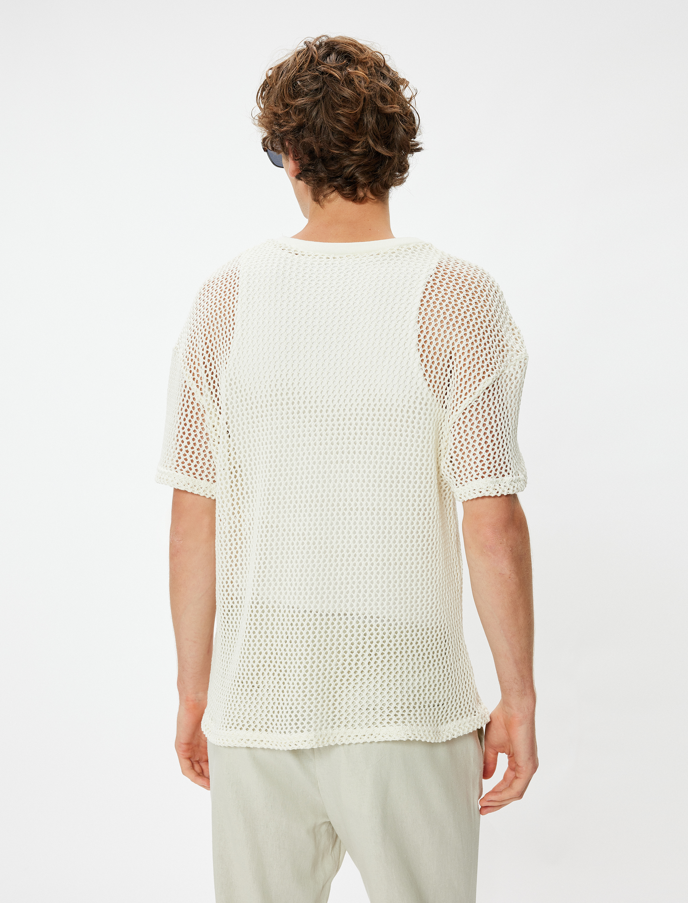   File Tişört Oversize Kısa Kollu Bisiklet Yaka Pamuk Karışımlı