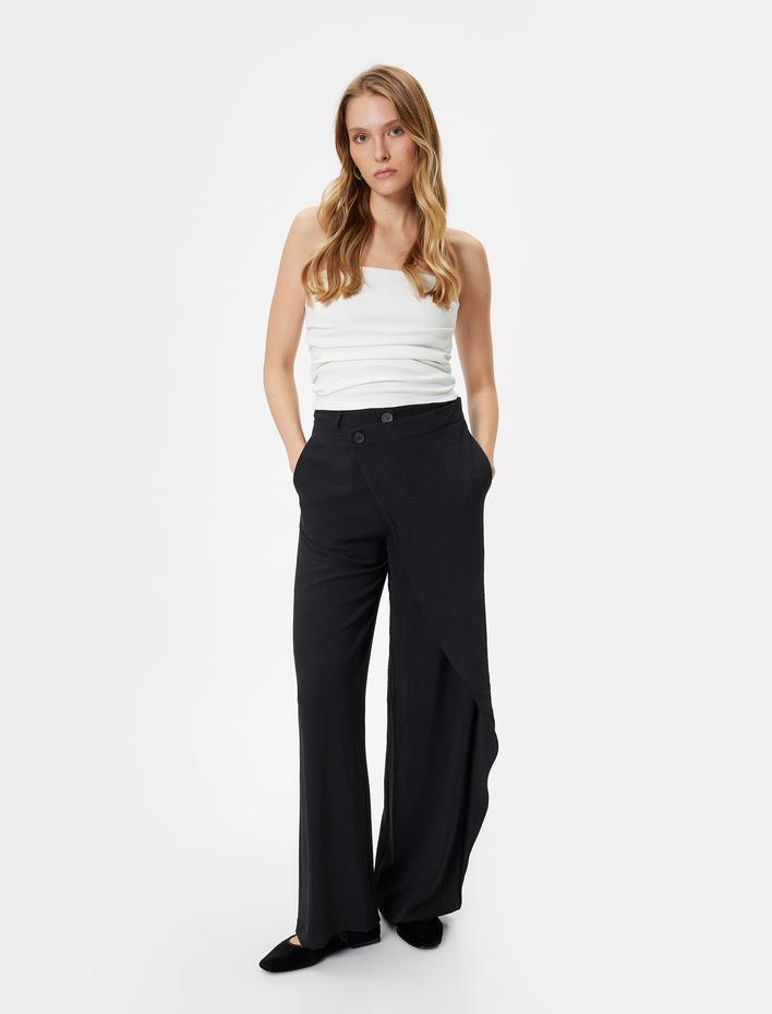  Bol Paça Kruvaze Pantolon Cepli Standart Bel