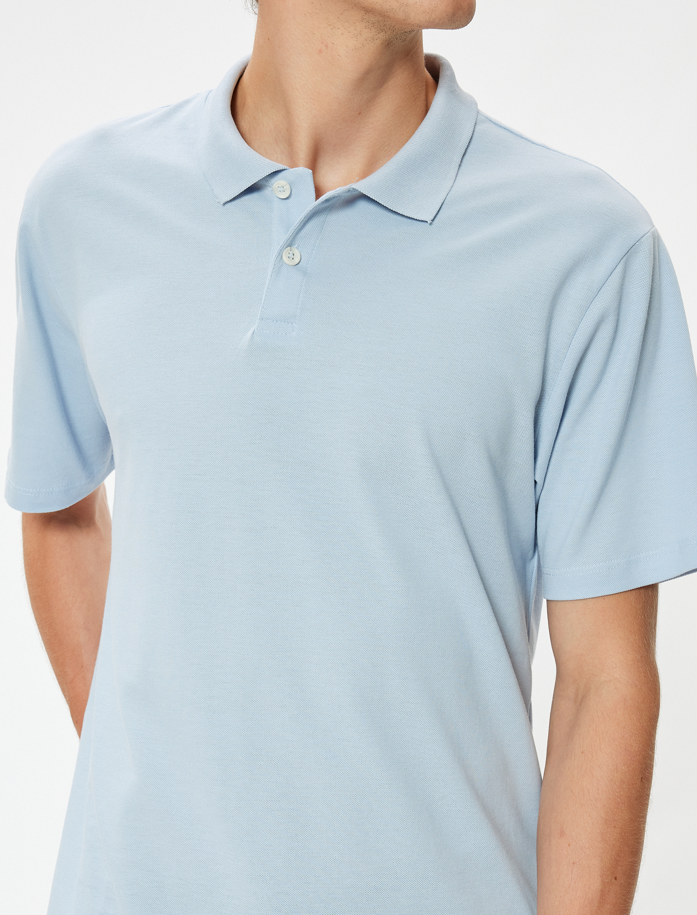 Slim Fit Tişört Polo Yaka Kısa Kollu Pamuklu