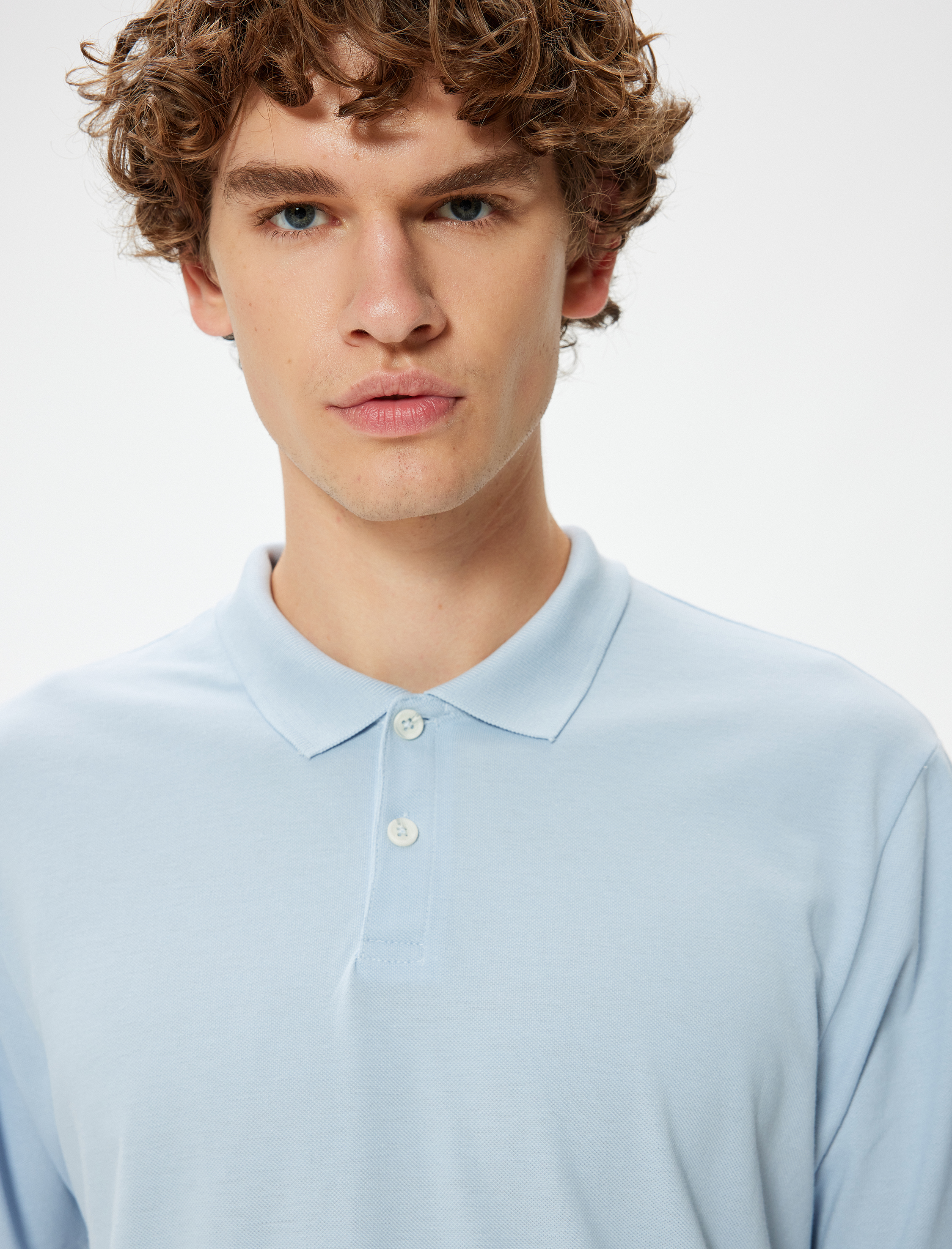 Koton Erkek Slim Fit Tişört Polo Yaka Kısa Kollu Pamuklu -1