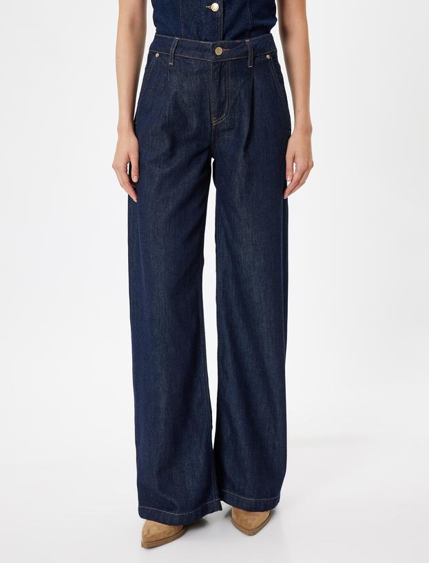 Geniş Paça Kot Pantolon Yüksek Bel - Wide Leg Jeans_2