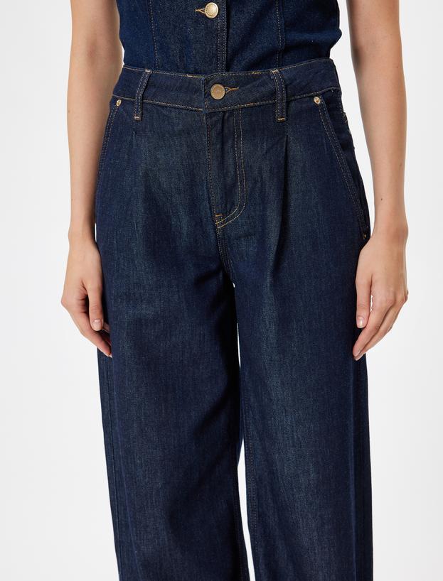Geniş Paça Kot Pantolon Yüksek Bel - Wide Leg Jeans_4