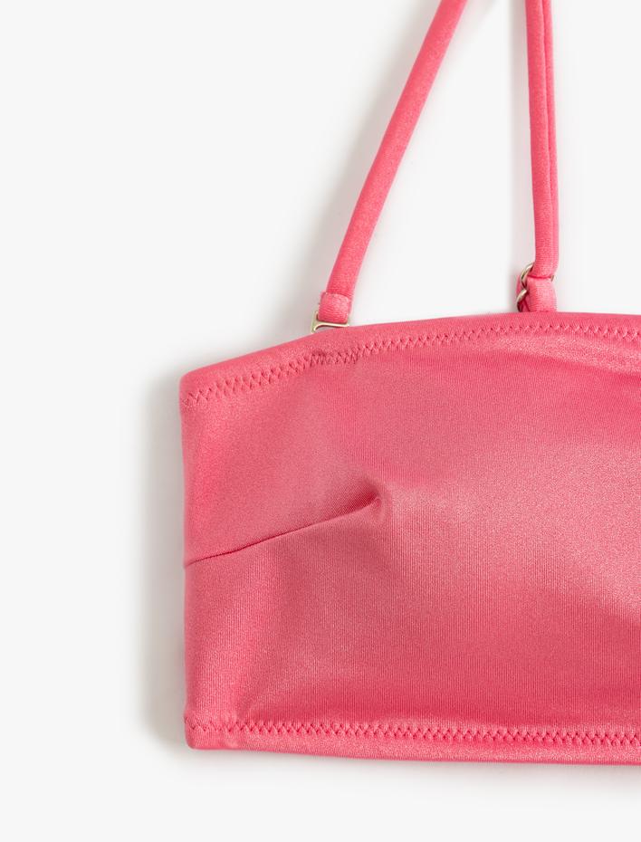  Simli Straplez Bikini Üstü Askı Detaylı