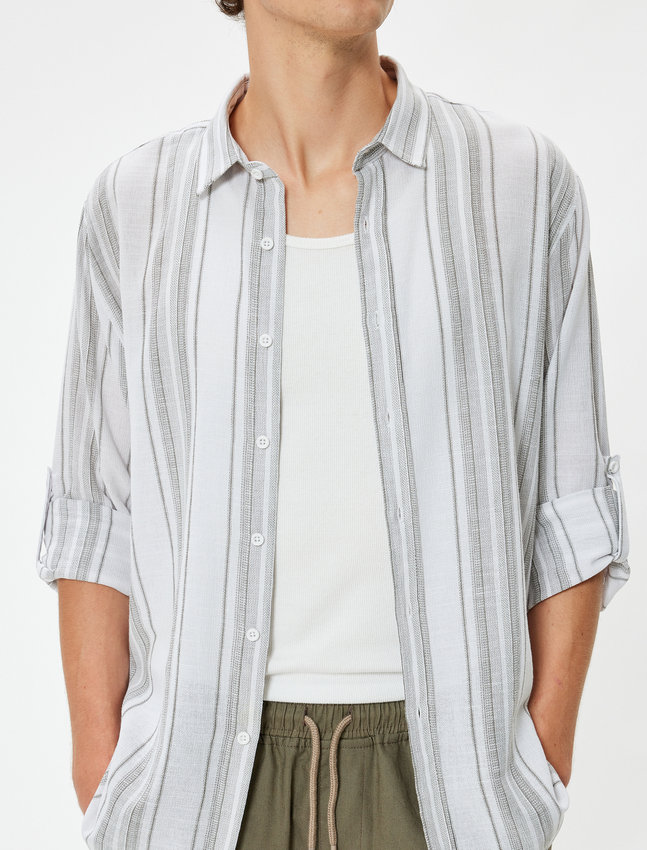   Basic Gömlek Uzun Kollu Düğmeli Pamuklu Regular Fit