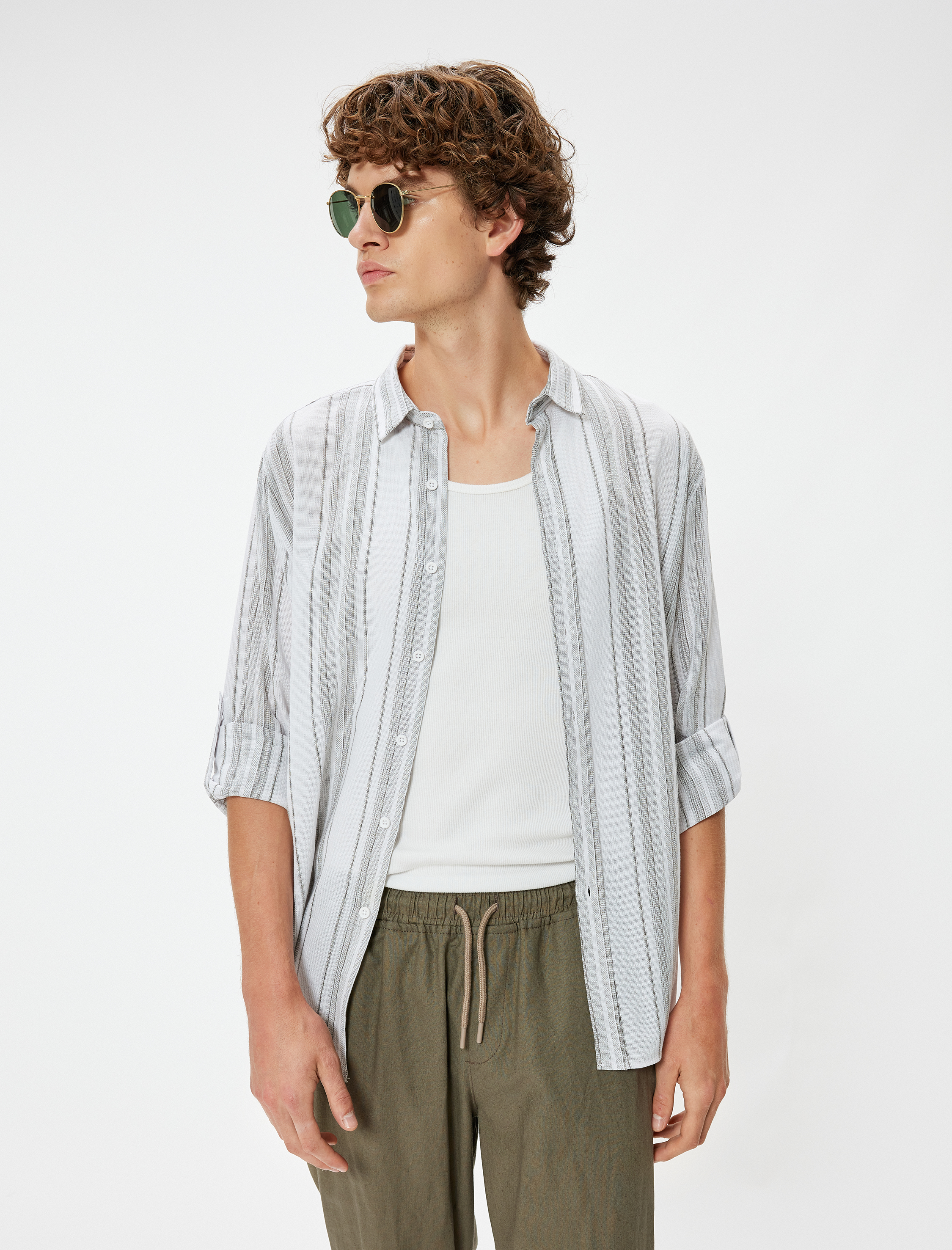   Basic Gömlek Uzun Kollu Düğmeli Pamuklu Regular Fit