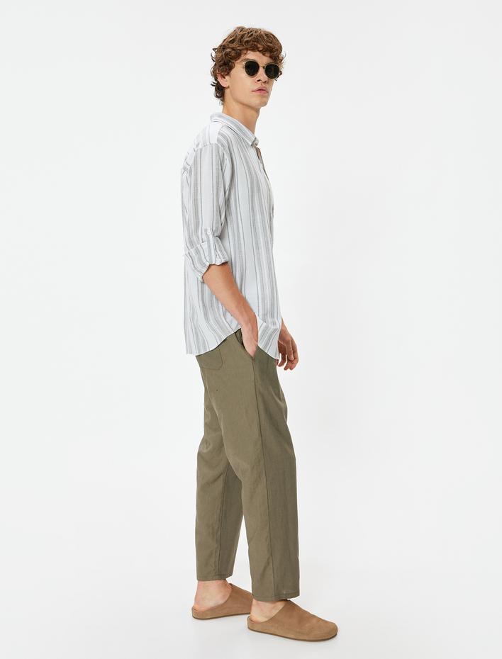  Basic Gömlek Uzun Kollu Düğmeli Pamuklu Regular Fit