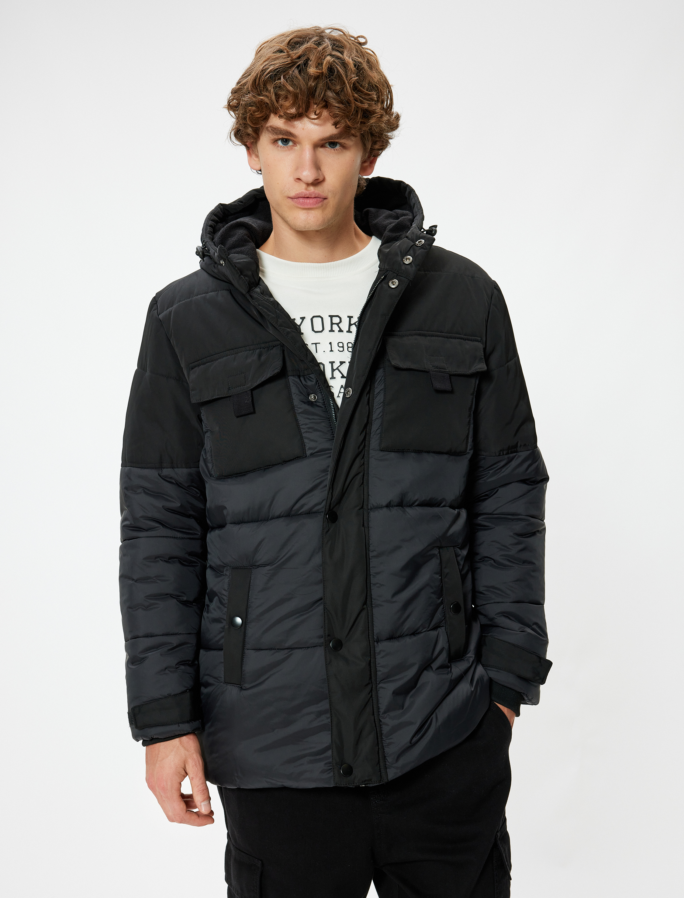   Anorak Mont Kapşonlu Slim Fit Cep Detaylı Fermuarlı