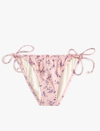 Çiçekli İpli Bikini Altı