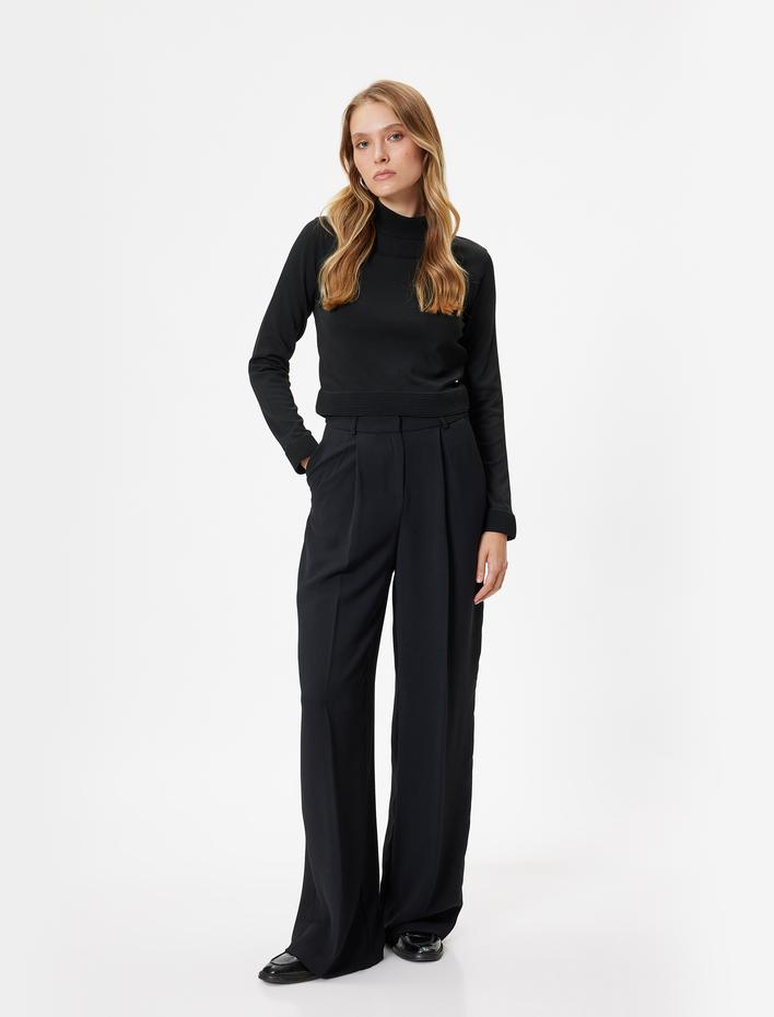  Triko Dik Yaka Kazak Uzun Kollu