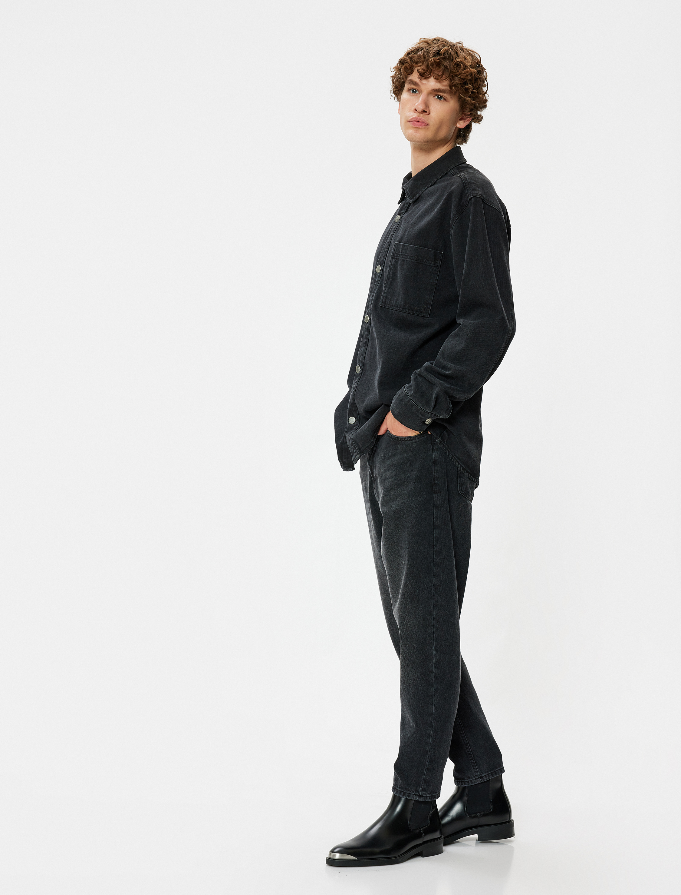   Standart Bel Loose Fit Kot Pantolon - Steve Jeans