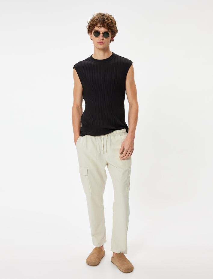  Kolsuz Tişört Bisiklet Yaka Kaşkorse Pamuklu