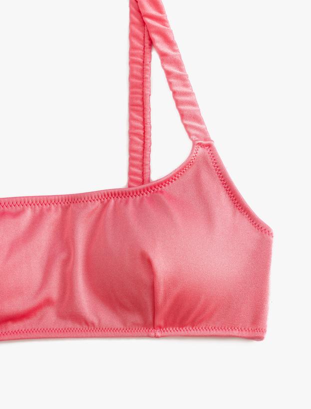 Bralet Bikini Üstü Arkası Kopça Kapamalı Büzgü Detaylı Pedli_1