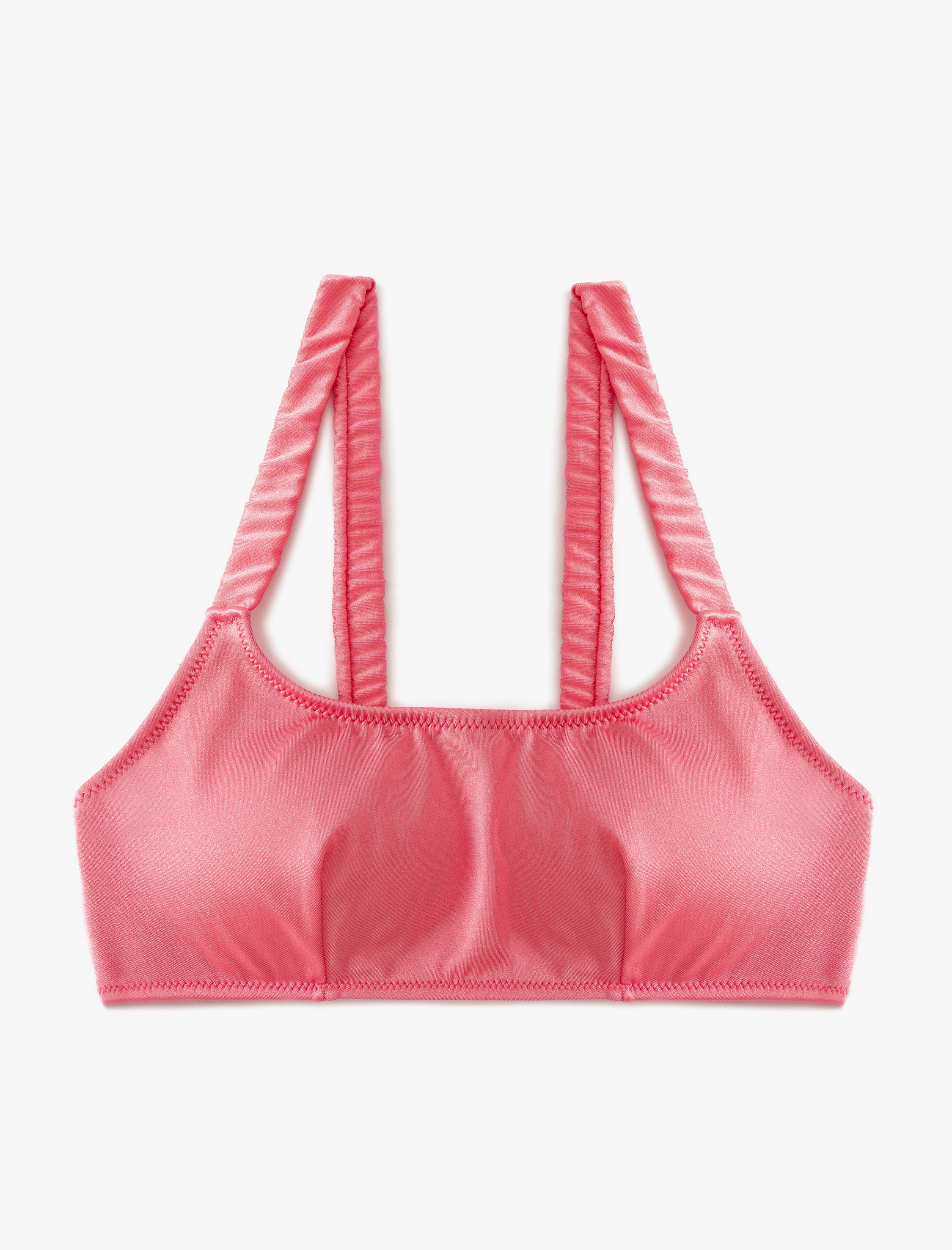 Koton Kadın Bralet Bikini Üstü Arkası Kopça Kapamalı Büzgü Detaylı Pedli -1