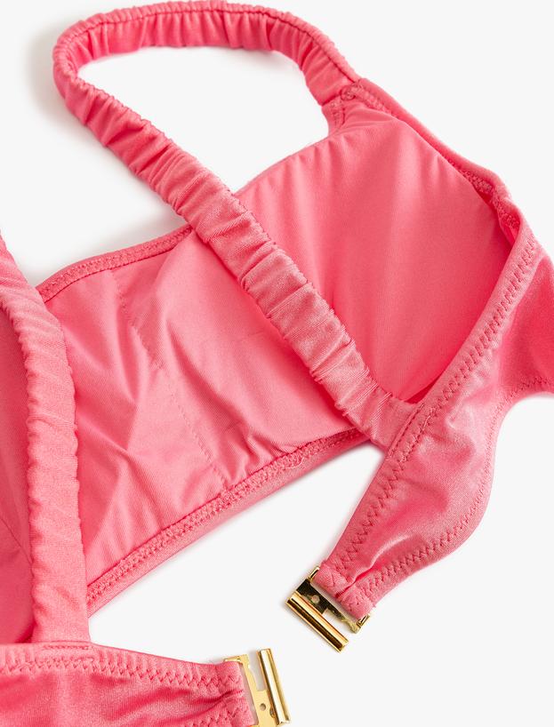 Bralet Bikini Üstü Arkası Kopça Kapamalı Büzgü Detaylı Pedli_2