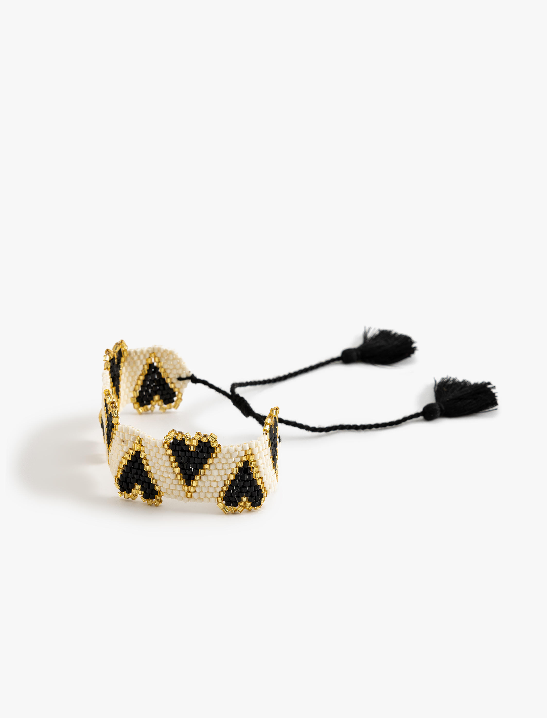  Kadın Bileklik İnci Boncuk Detaylı Kalp Desenli