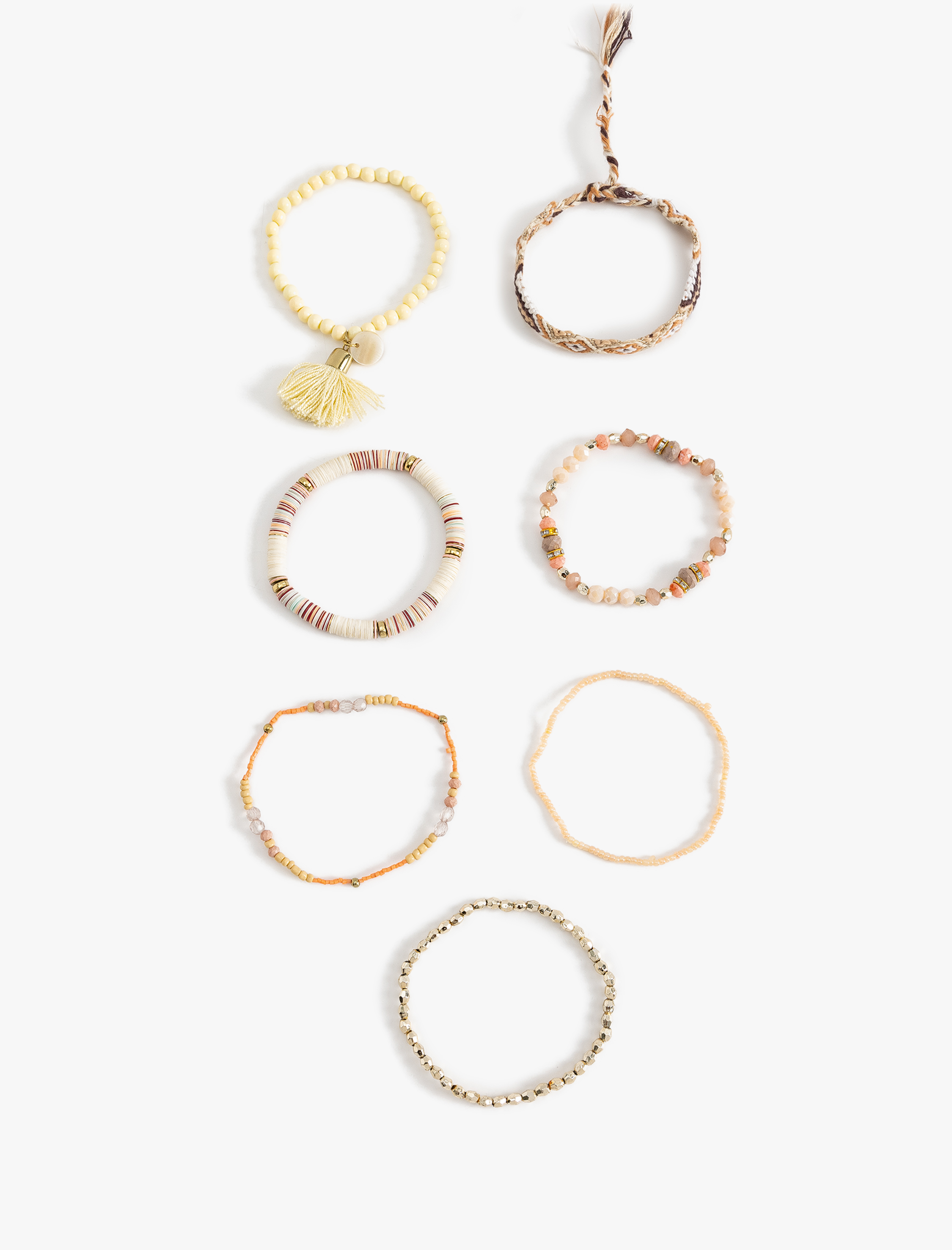  Kadın 7'li Bileklik Seti Boncuklu