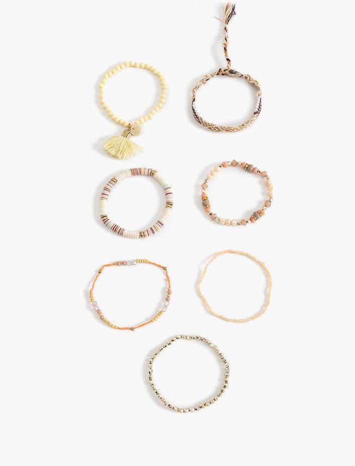 Kadın 7'li Bileklik Seti Boncuklu