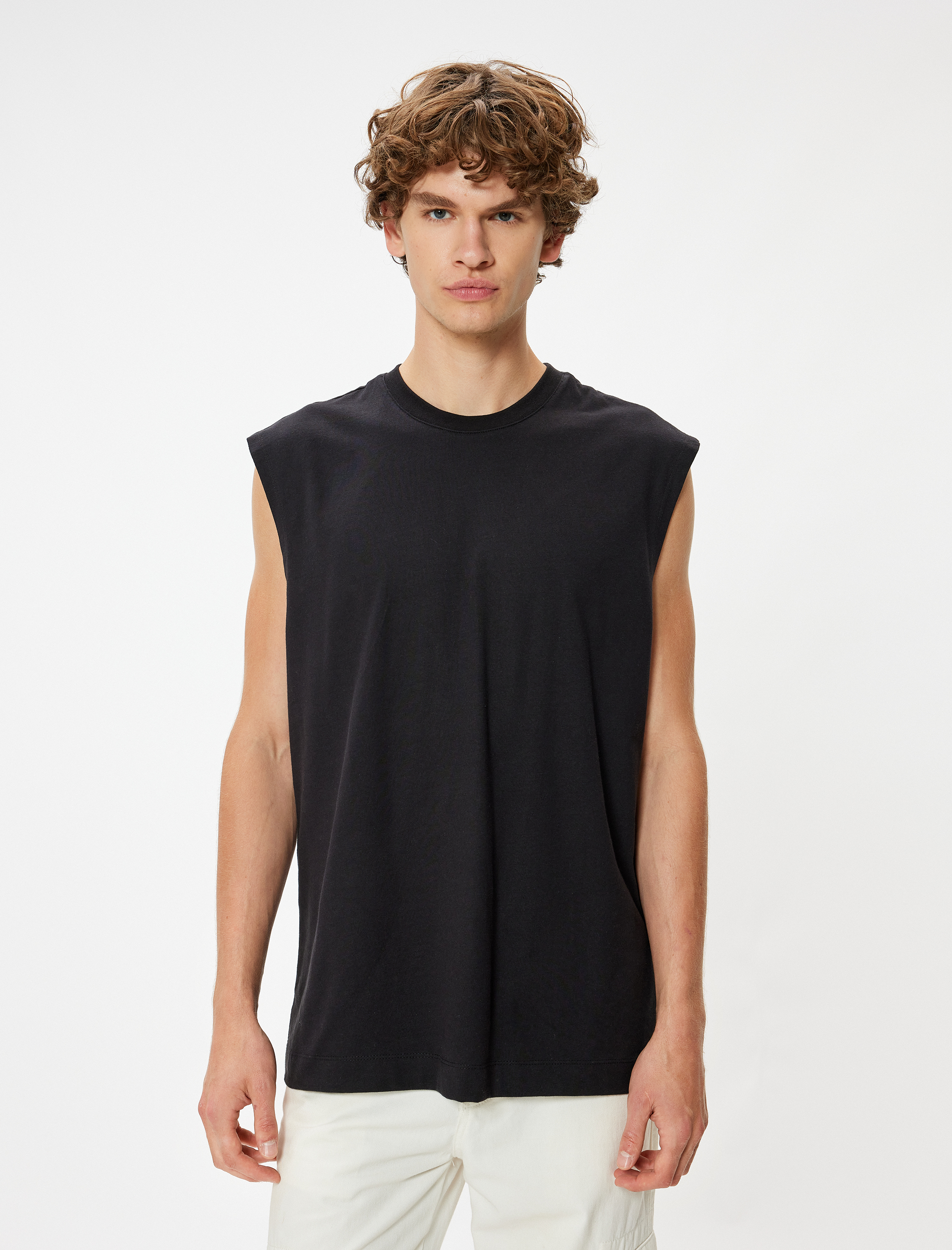   Basic Atlet Kolsuz Bisiklet Yaka Pamuklu