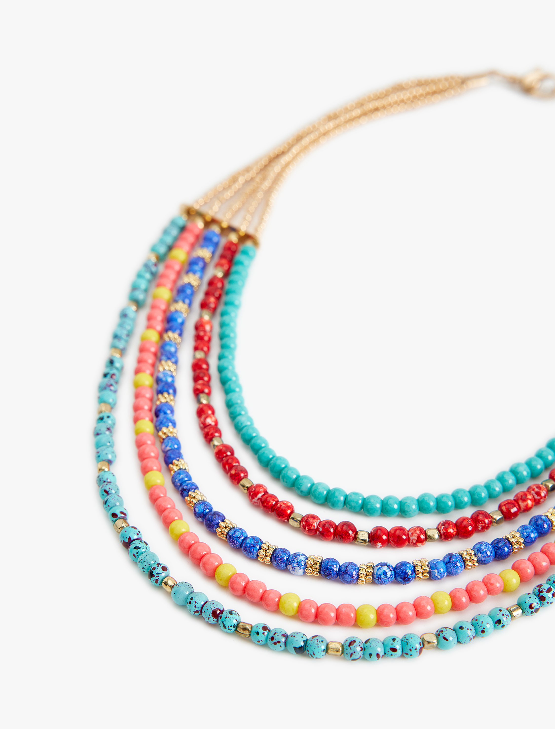  Kadın Boncuklu Kolye Çok Renkli