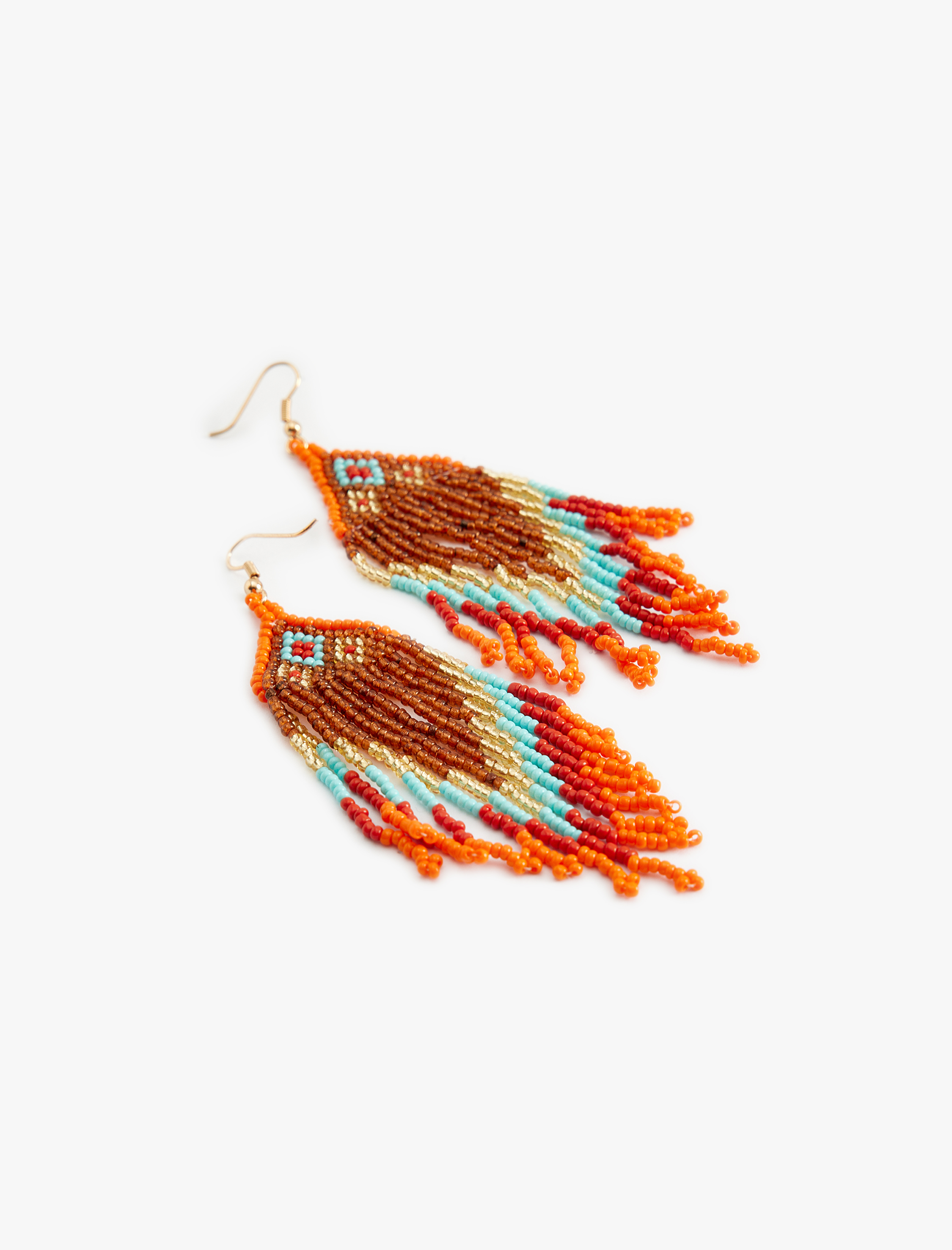  Kadın Etnik Küpe Sallantılı Çok Renkli Boncuklu