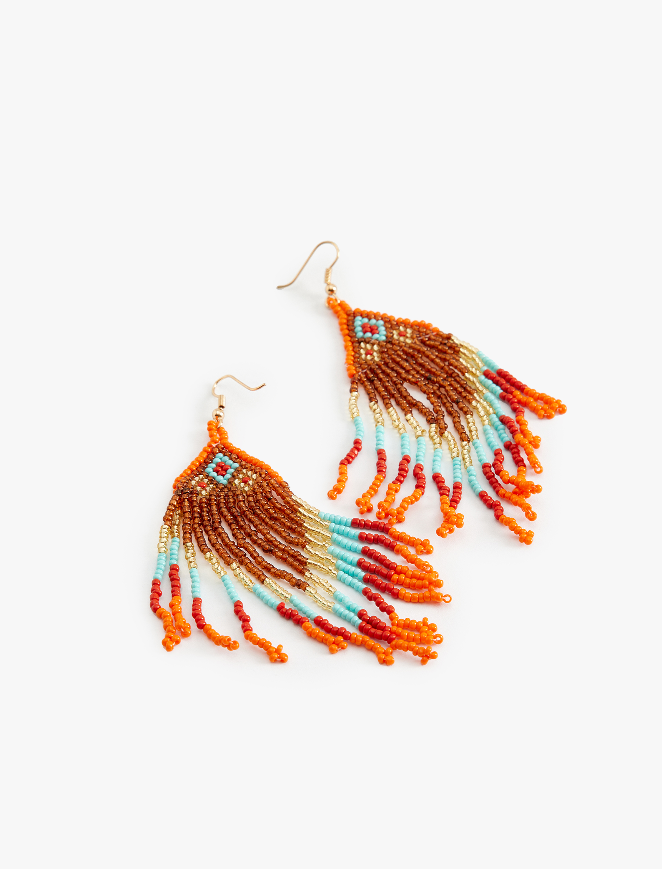  Kadın Etnik Küpe Sallantılı Çok Renkli Boncuklu