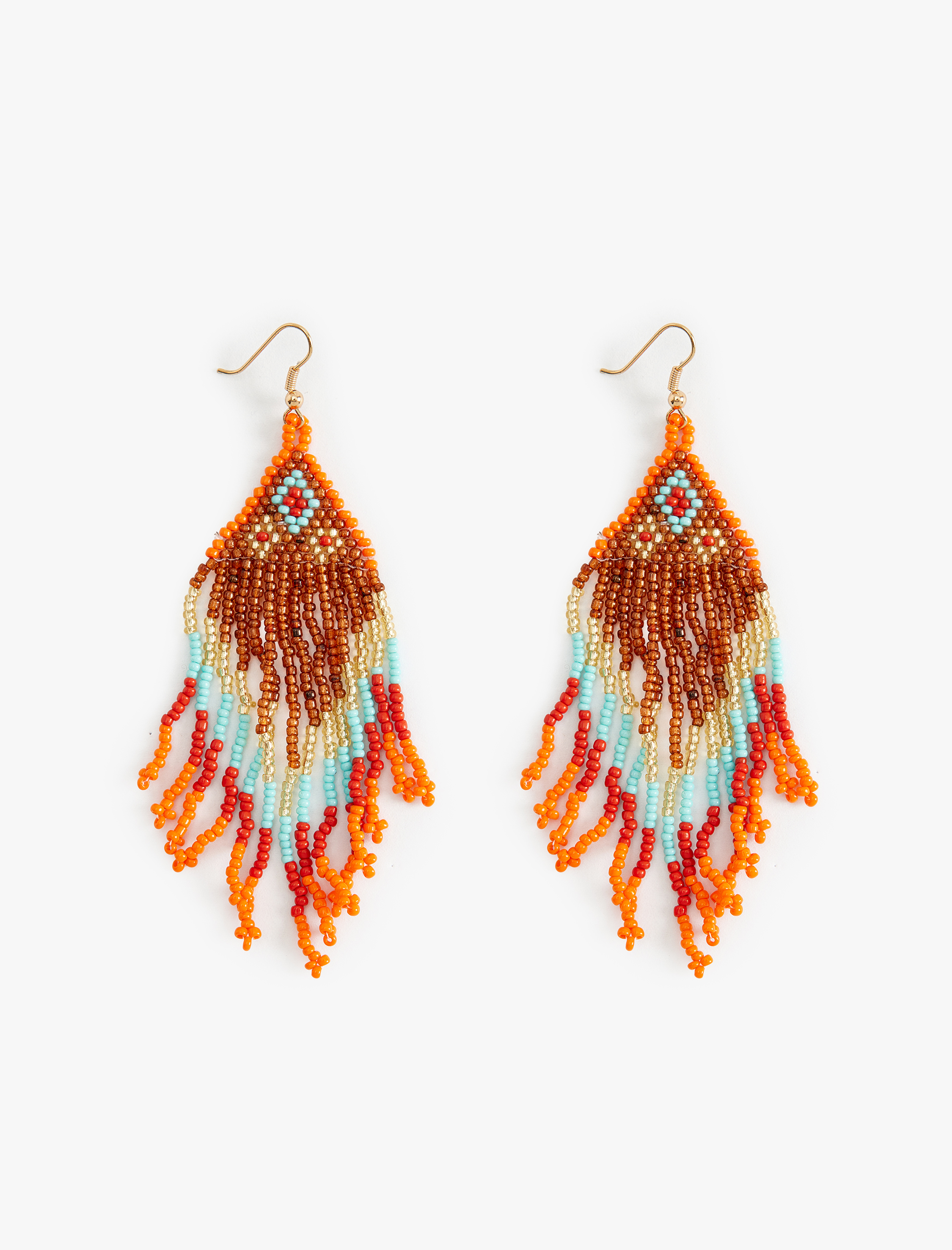  Kadın Etnik Küpe Sallantılı Çok Renkli Boncuklu