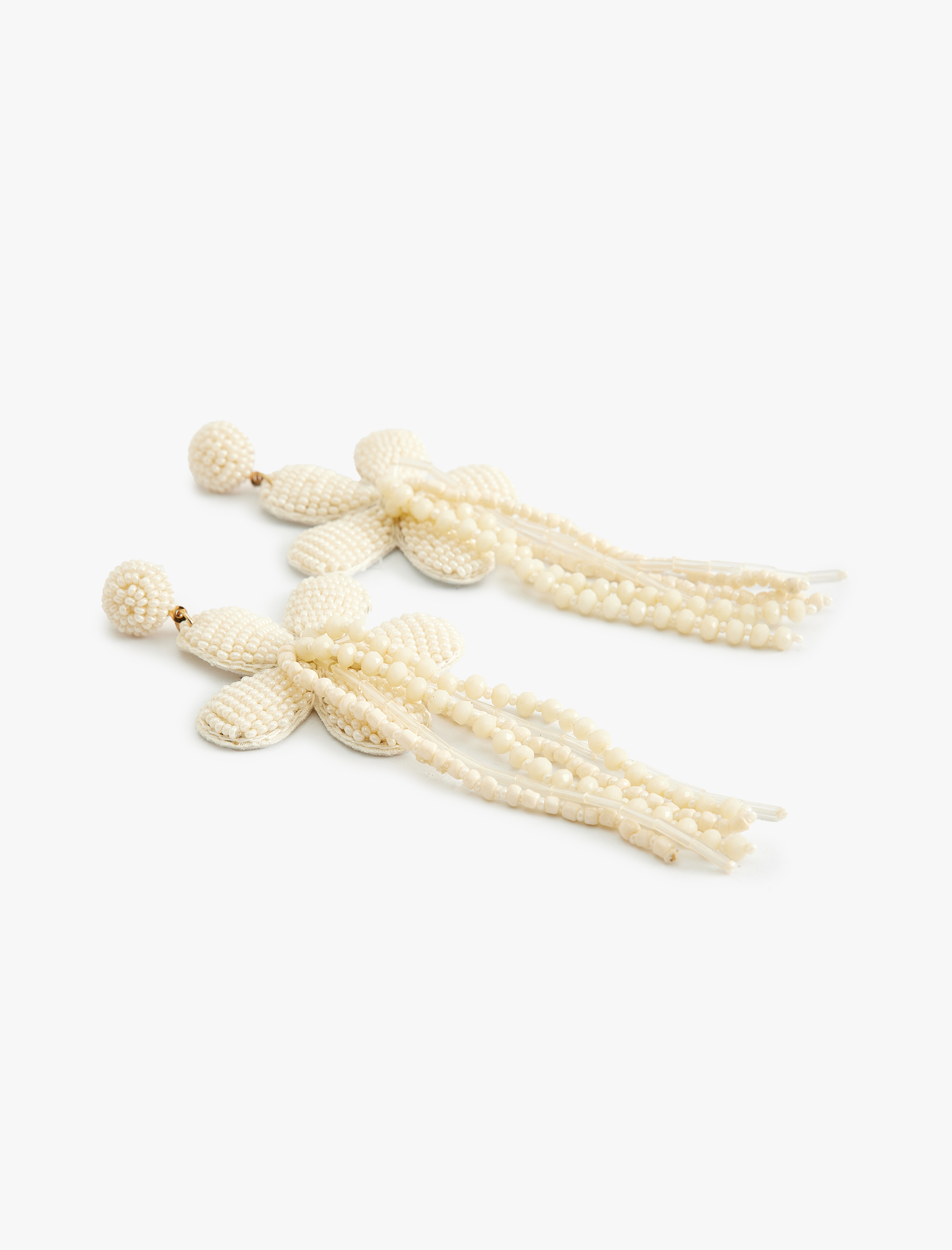  Kadın Çiçek Küpe Boncuklu Sallantılı