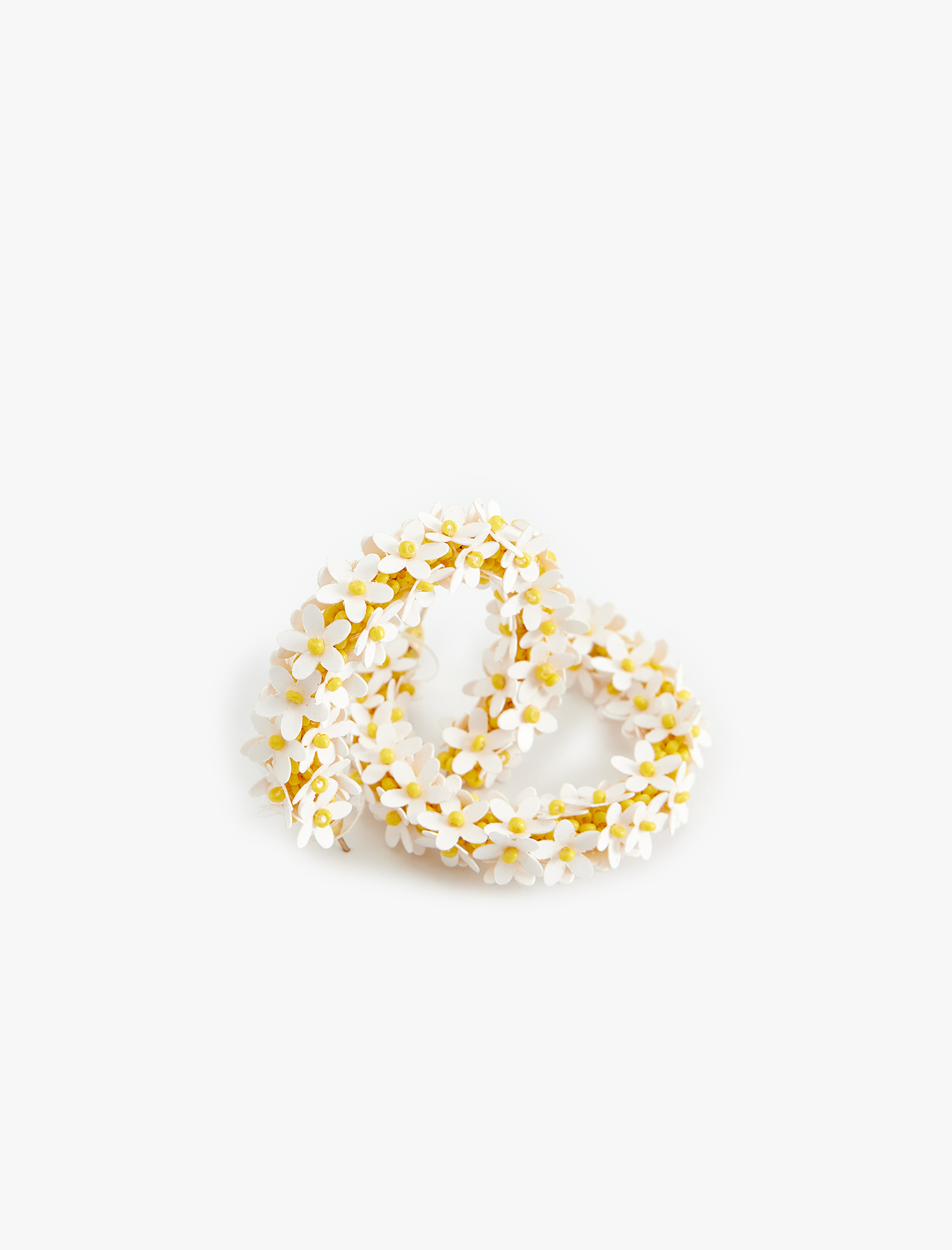  Kadın Papatya Halka Küpe Boncuklu