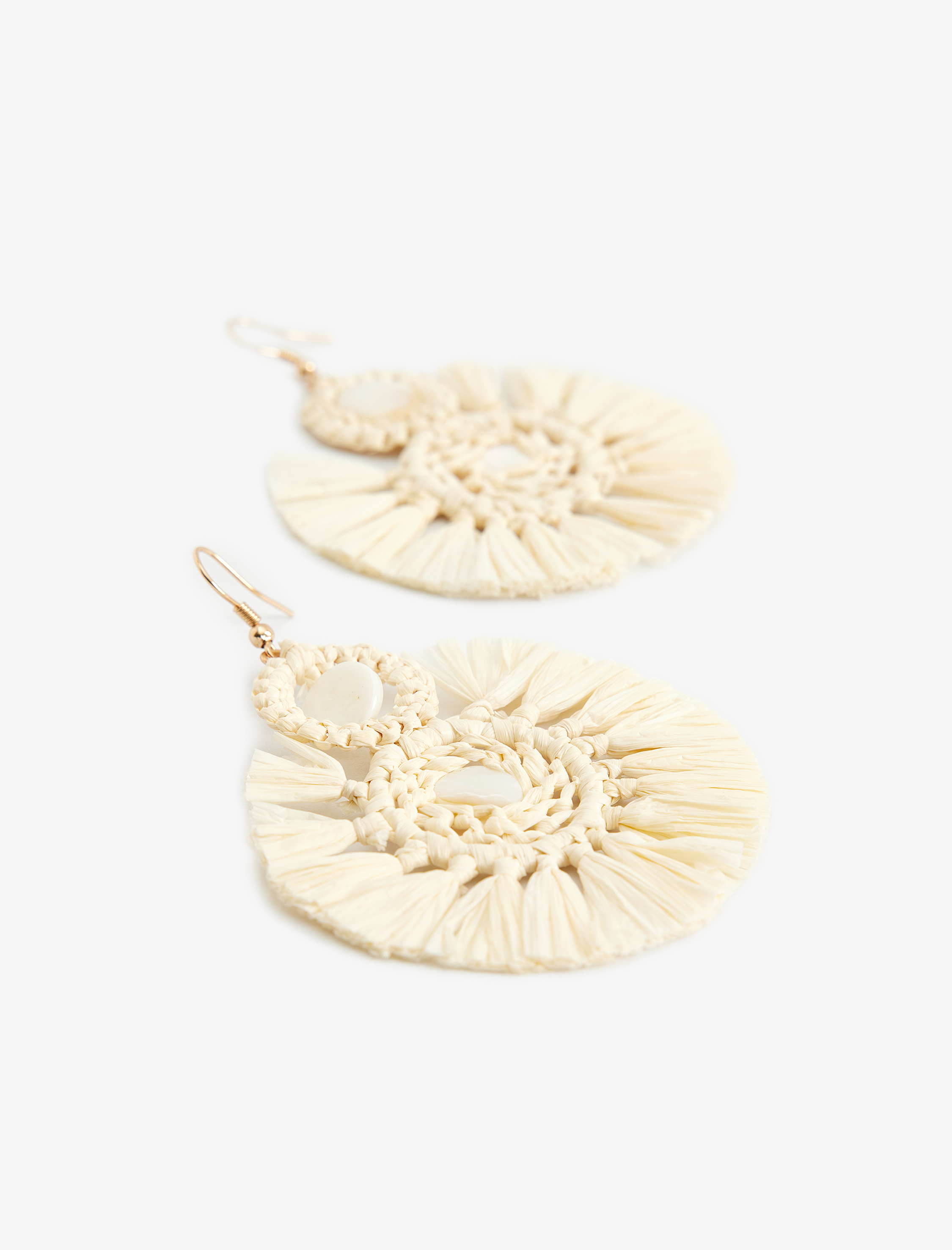  Kadın Hasır Küpe Makrome Sallantılı