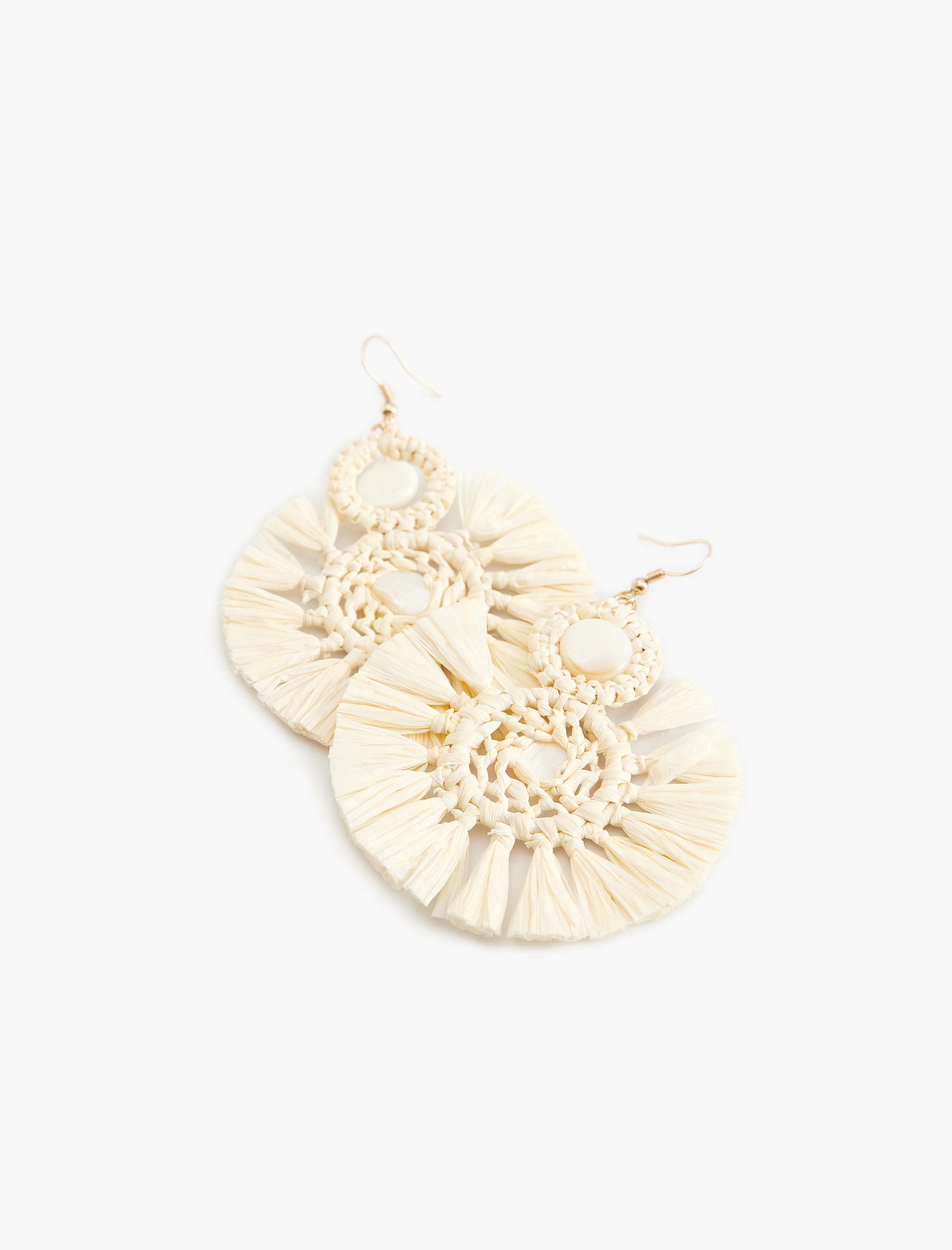  Kadın Hasır Küpe Makrome Sallantılı