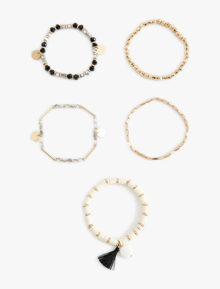 Kadın 5'li Bileklik Seti Boncuklu