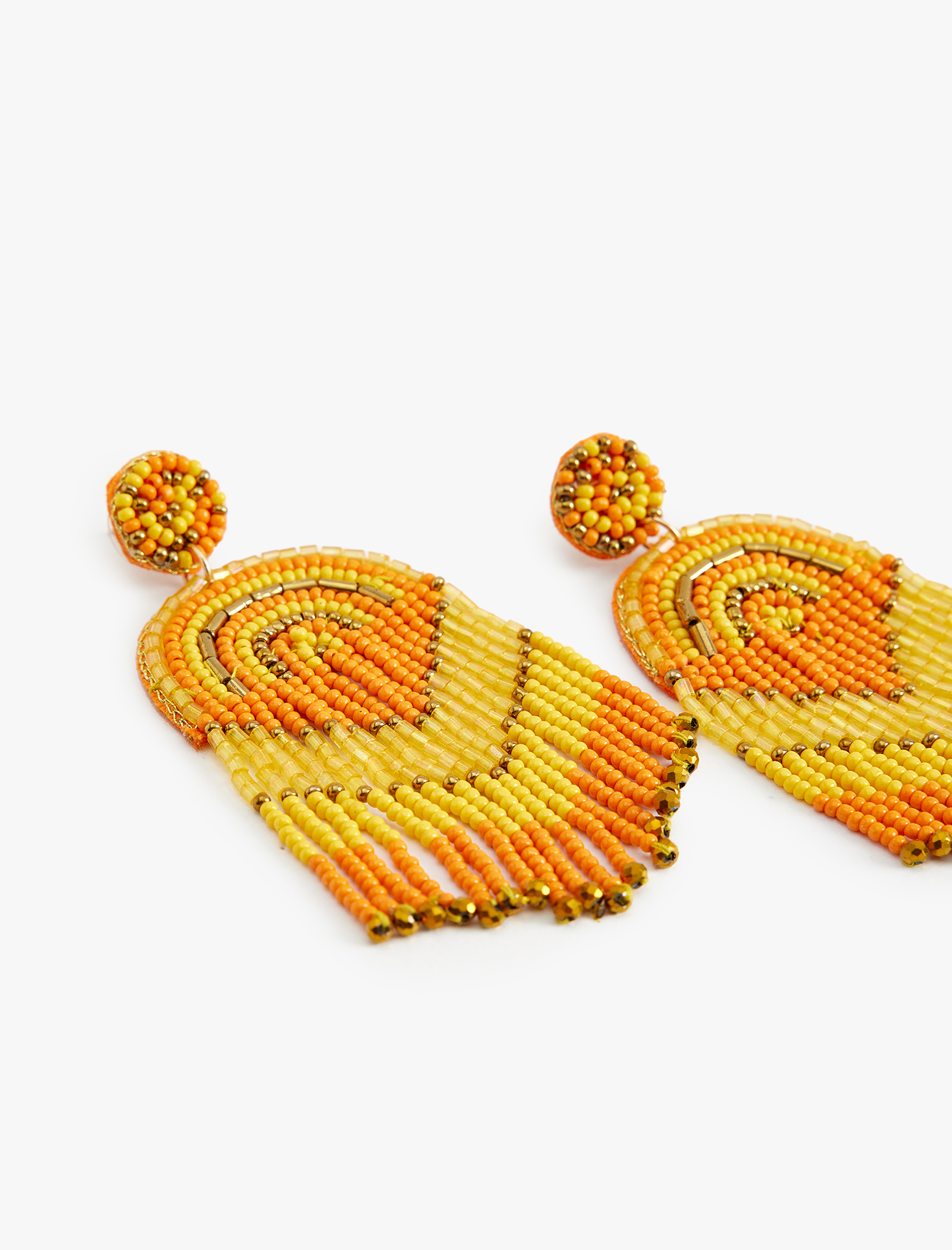  Kadın Etnik Küpe Boncuklu Çok Renkli Büyük Sallantılı