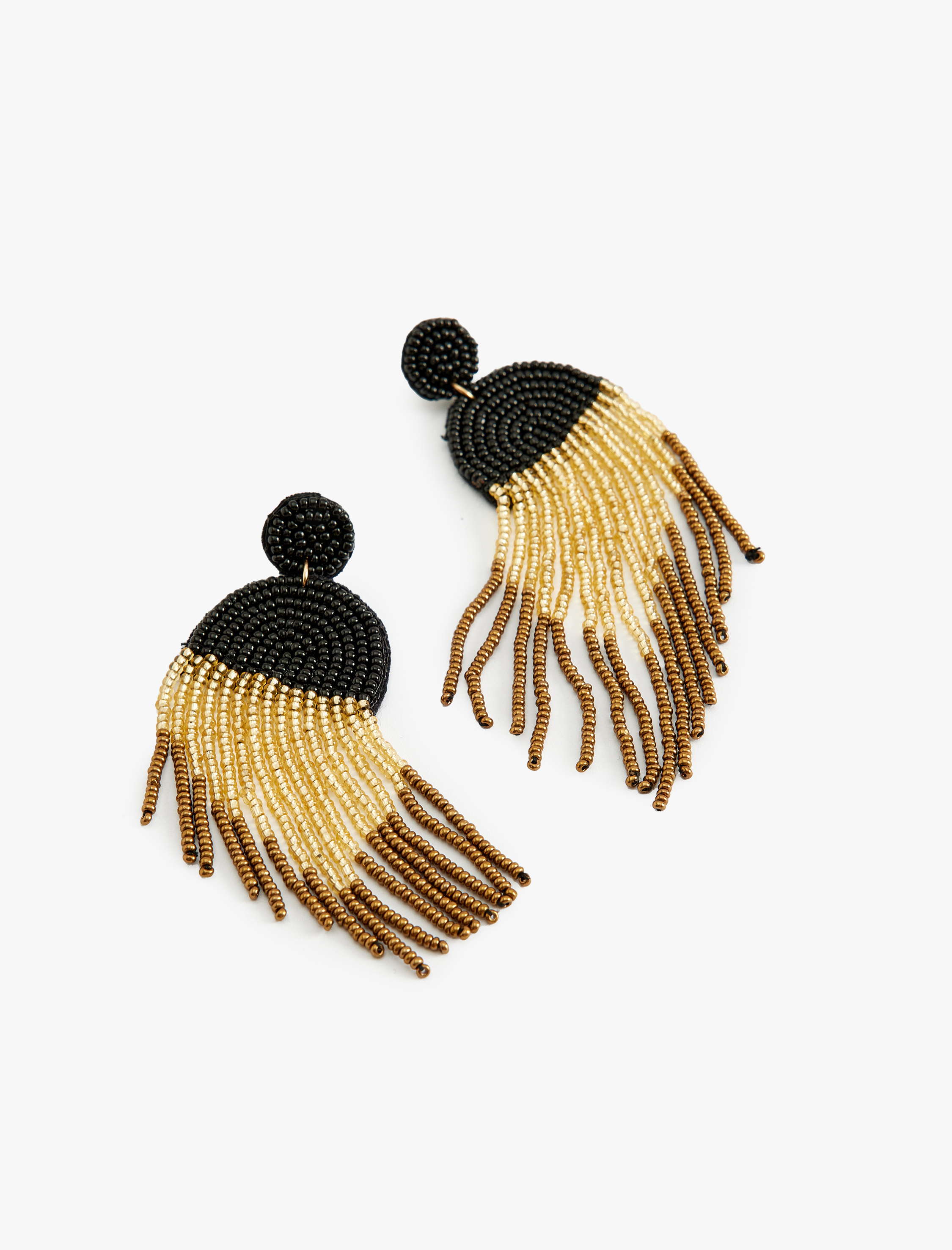  Kadın Büyük Boy Sallantılı Boncuklu Etnik Küpe