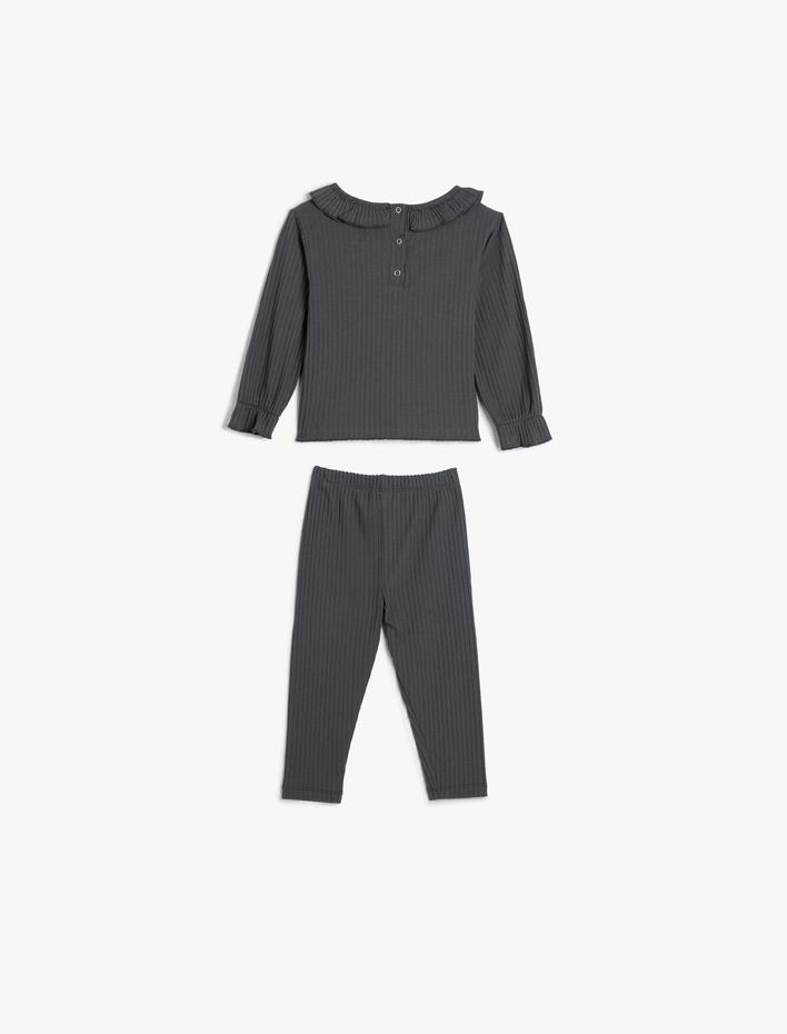 Kız Bebek Basic Tişört ve Eşofman Altı Takımı