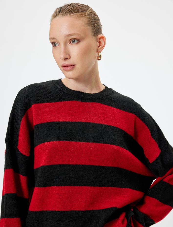  Oversize Triko Kazak Bisiklet Yaka Uzun Kollu