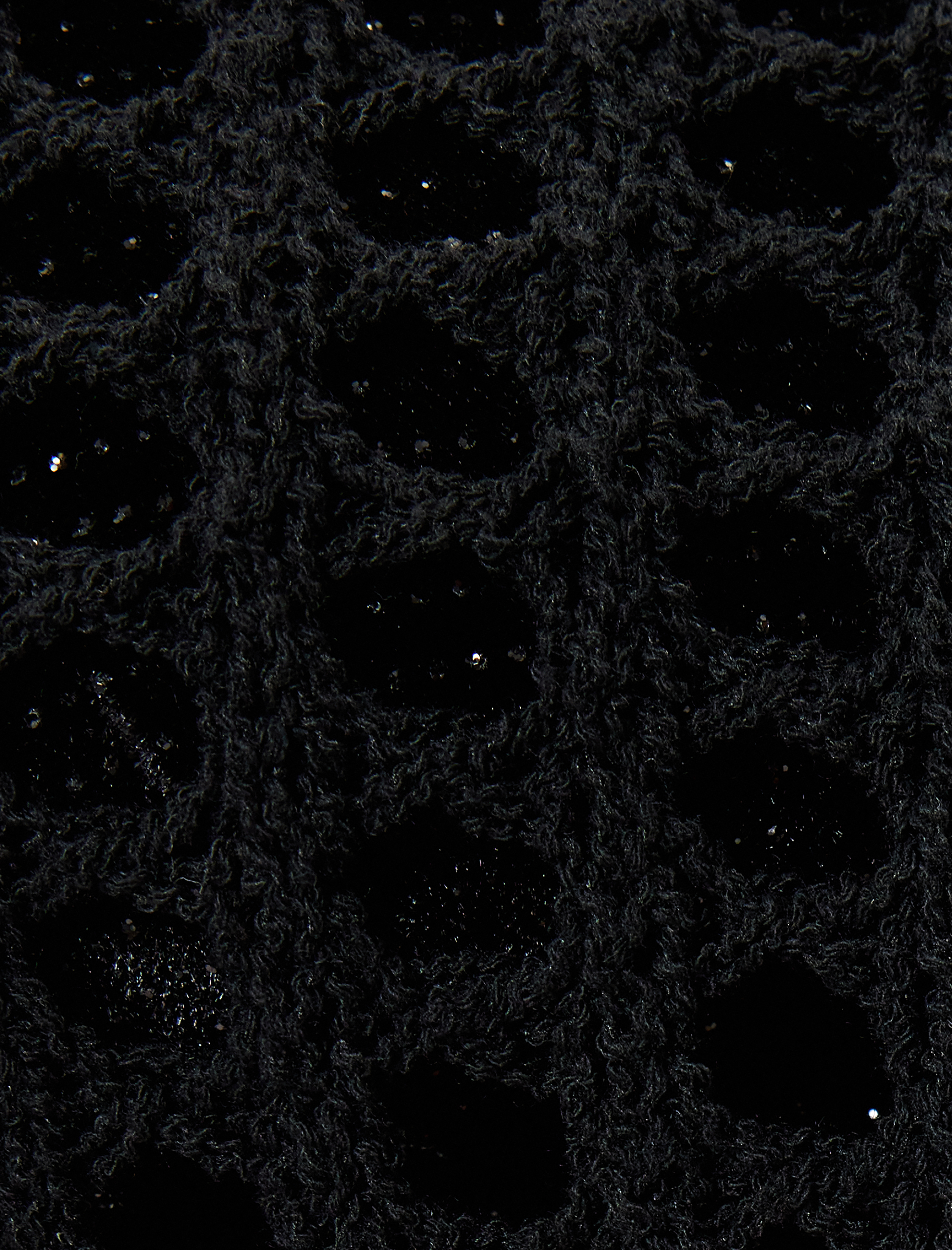   Ajurlu Triko Oversize Kazak Yuvarlak Yaka Uzun Kollu