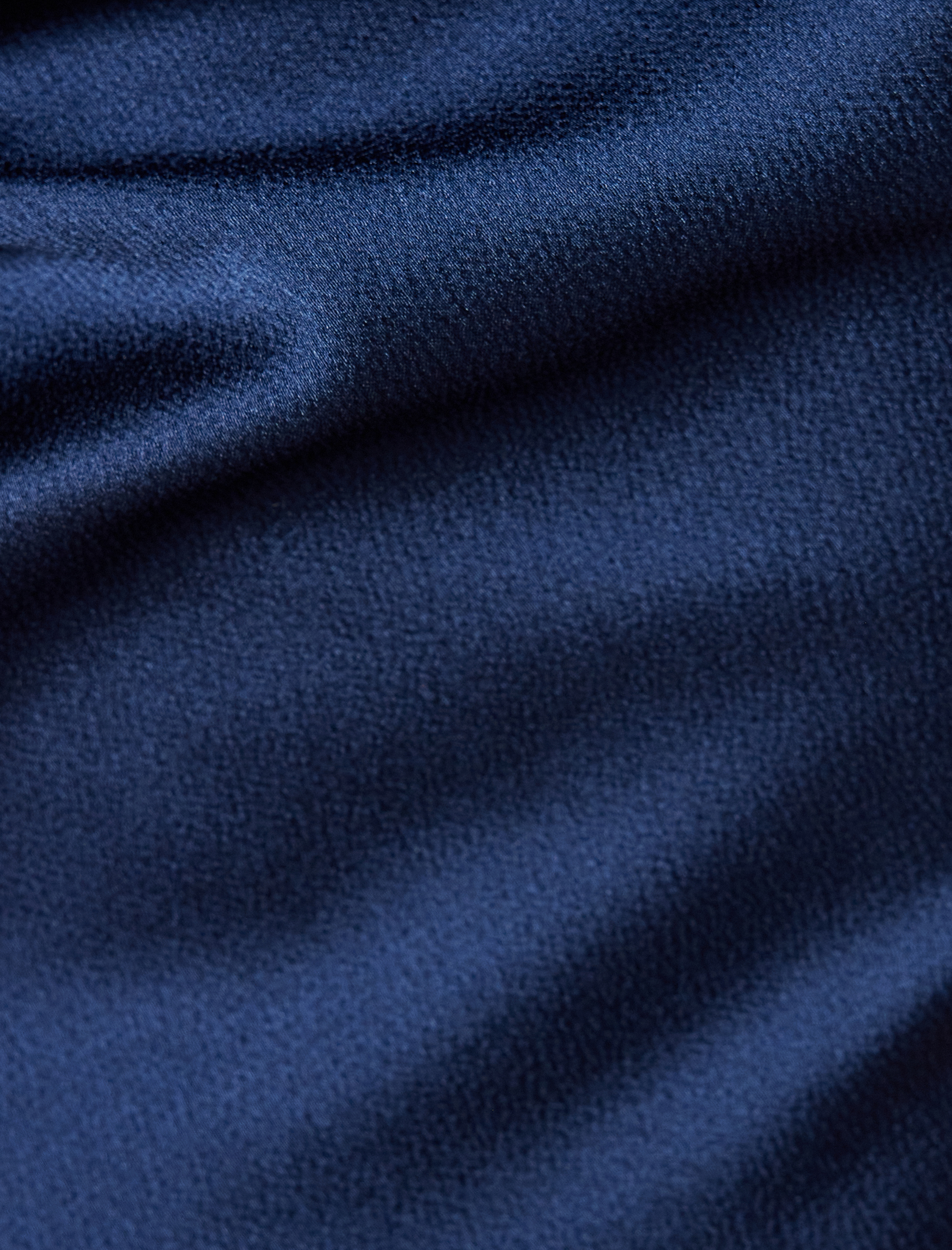   Midi Saten Abiye Elbise İp Askılı Degaje Yaka Asimetrik Kesim