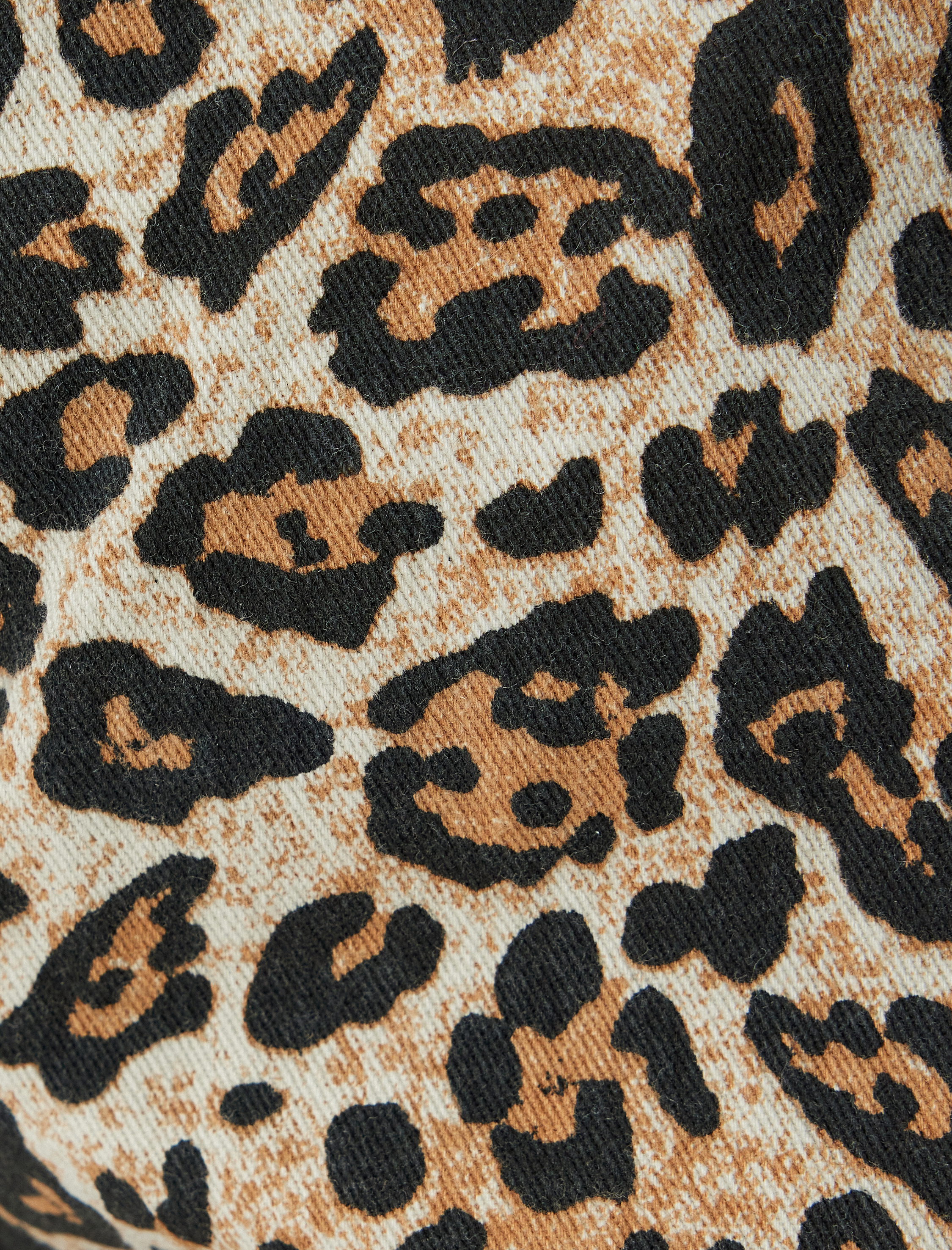   Leopar Pantolon Normal Bel Straight Fit Cepli Düğmeli