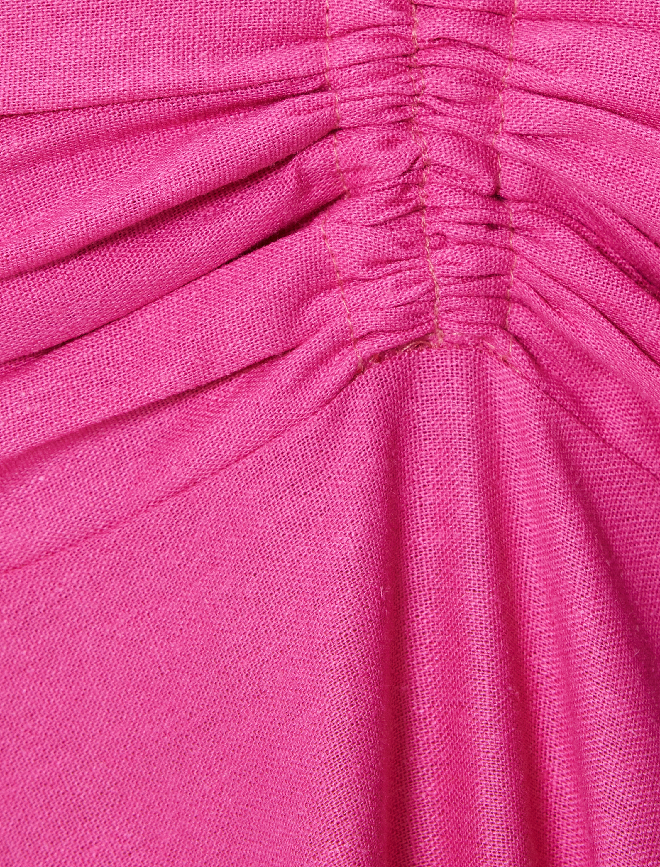   Mini Askılı Elbise Drapeli Boyundan Bağlama Detaylı