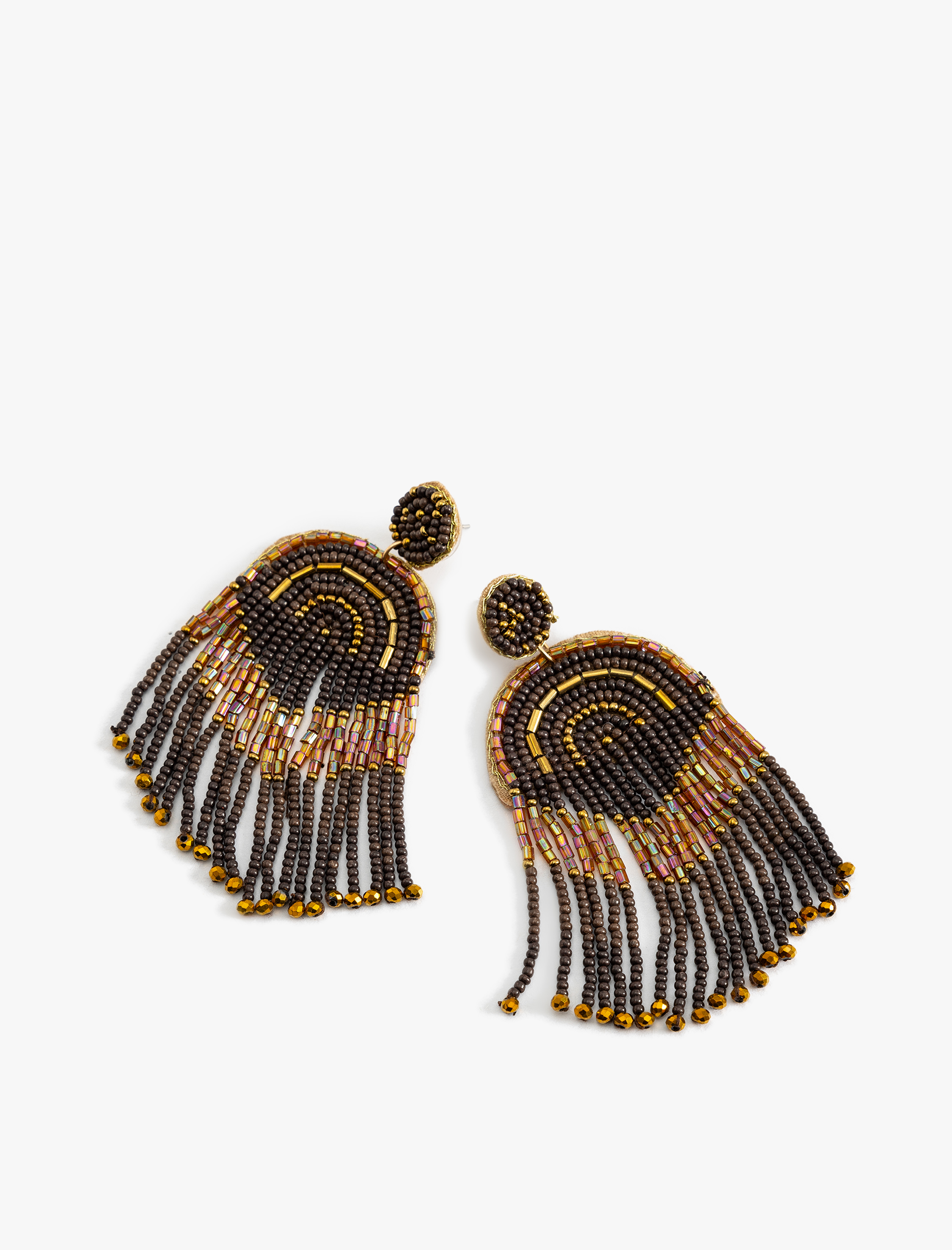  Kadın Etnik Küpe Boncuklu Çok Renkli Büyük Sallantılı