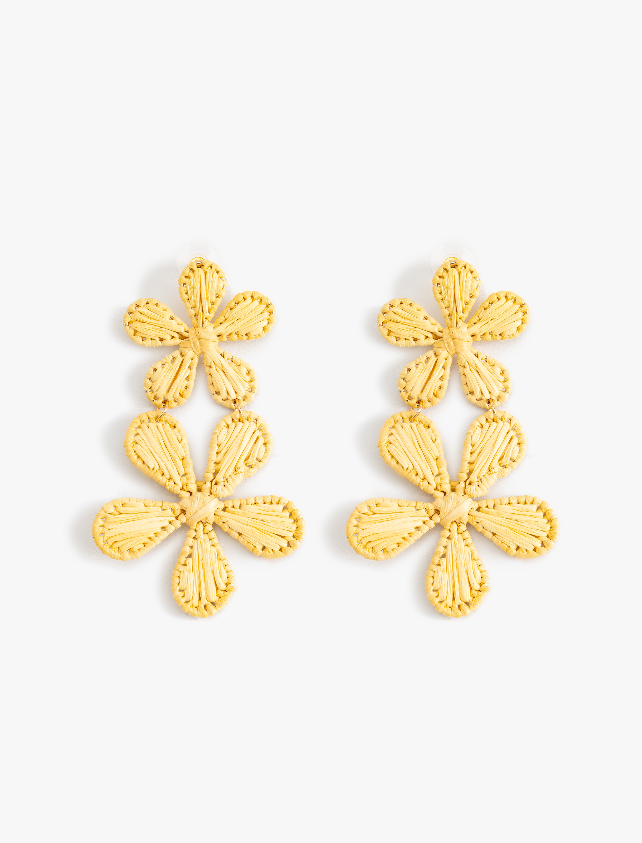  Kadın Çiçek Küpe Hasır Sallantılı