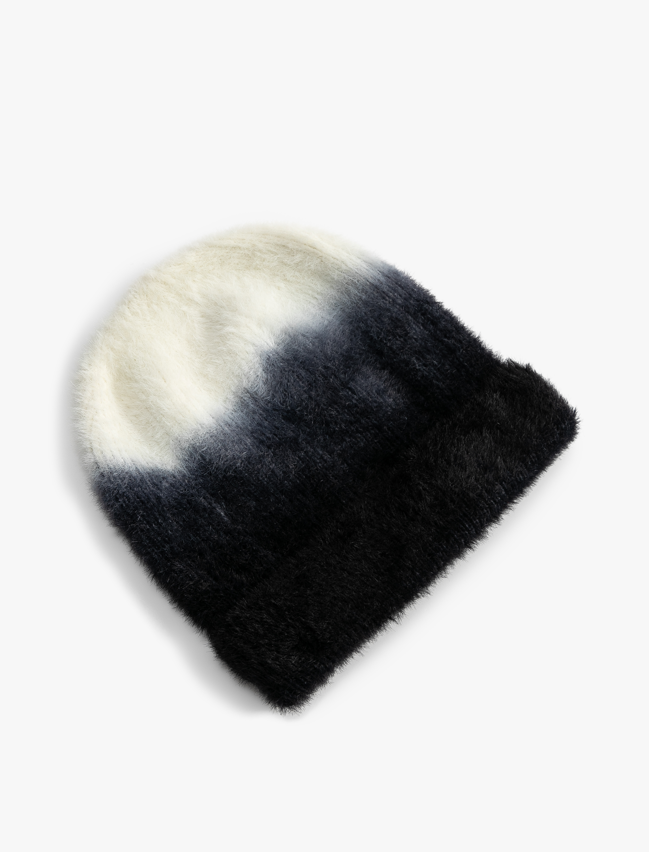  Kadın Örgü Bere Renk Bloklu Yumuşak Dokulu Katlama Detaylı