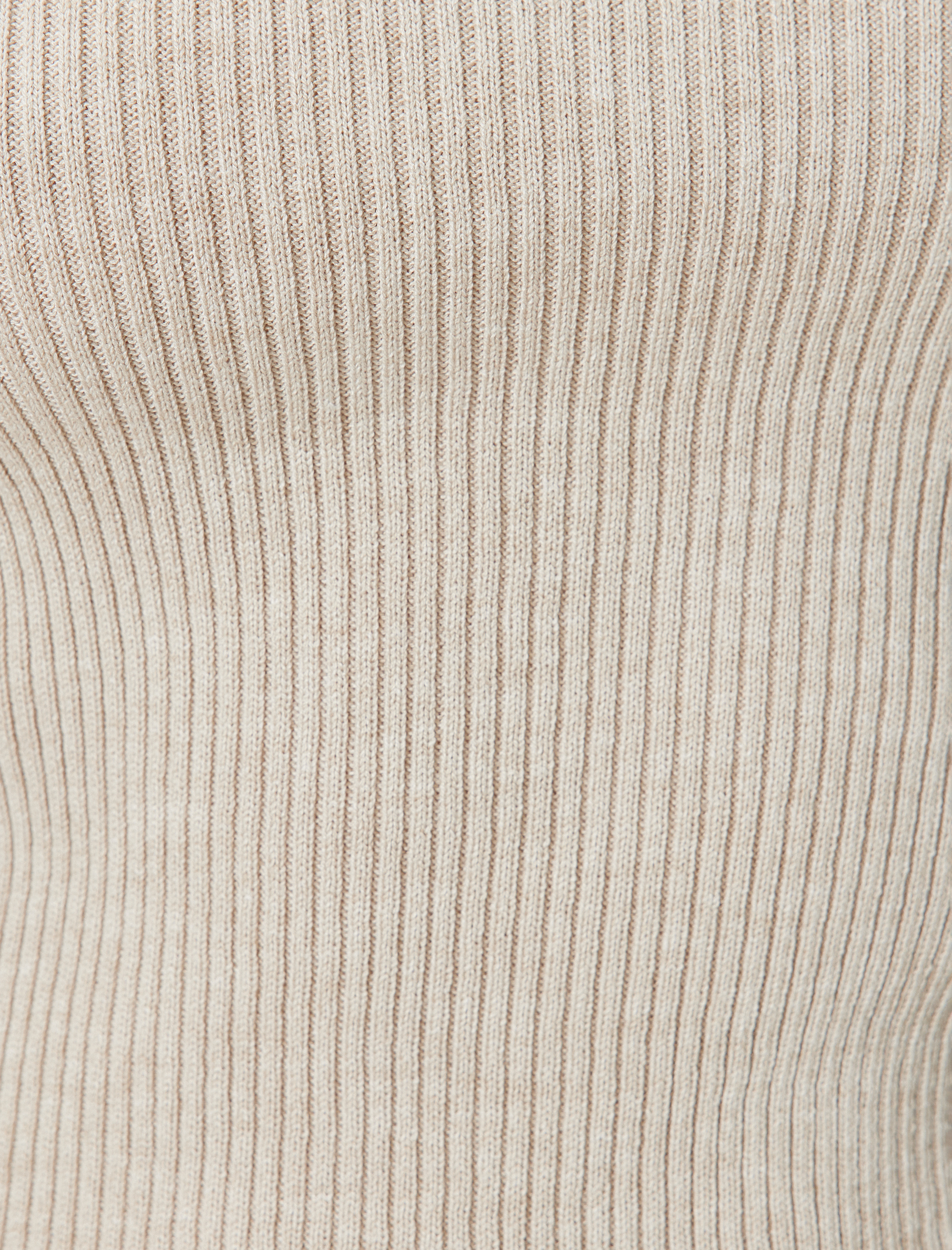   Basic Uzun Kollu Fitilli Triko Boğazlı Kazak