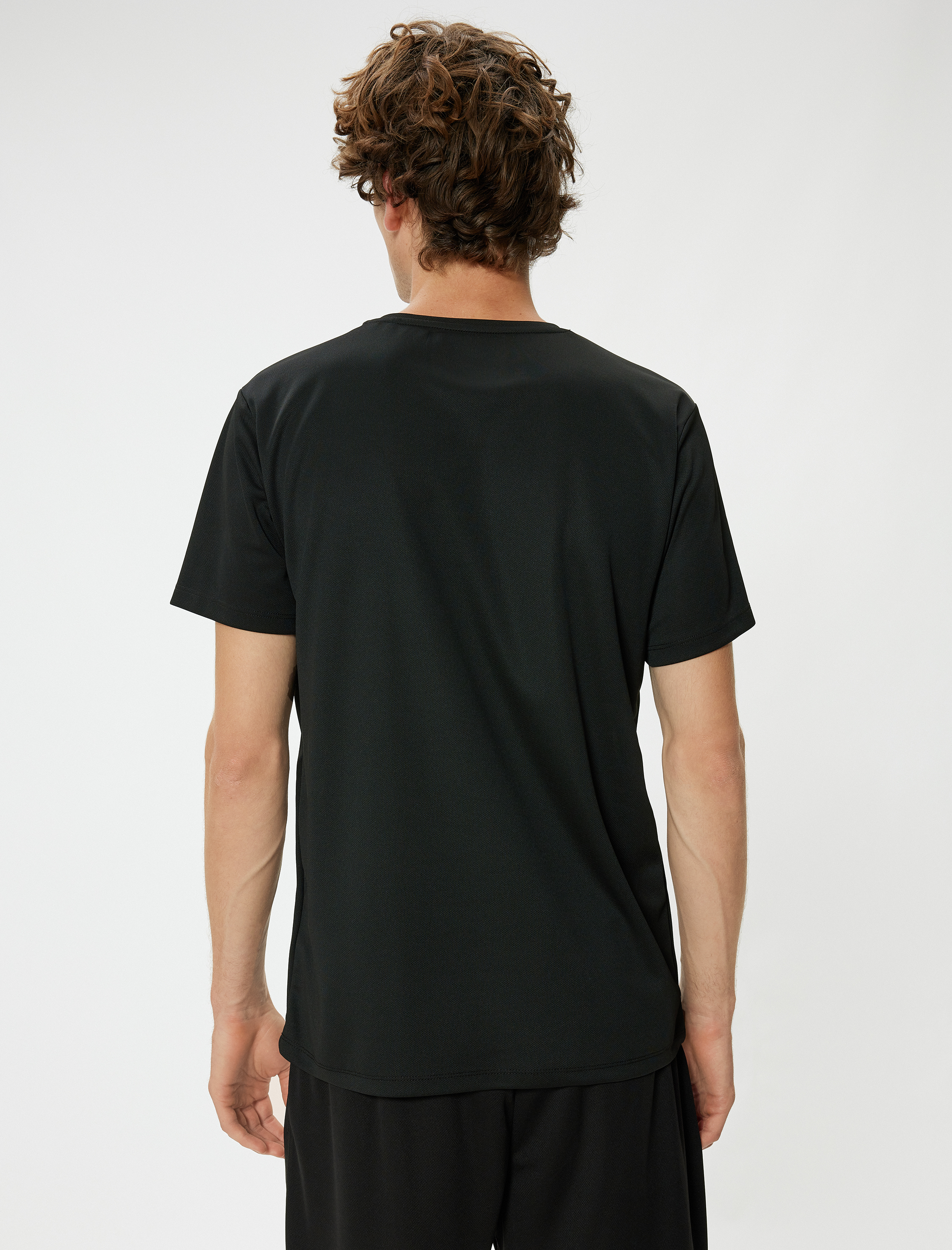   Spor Tişört Slogan Baskılı Bisiklet Yaka Kısa Kollu