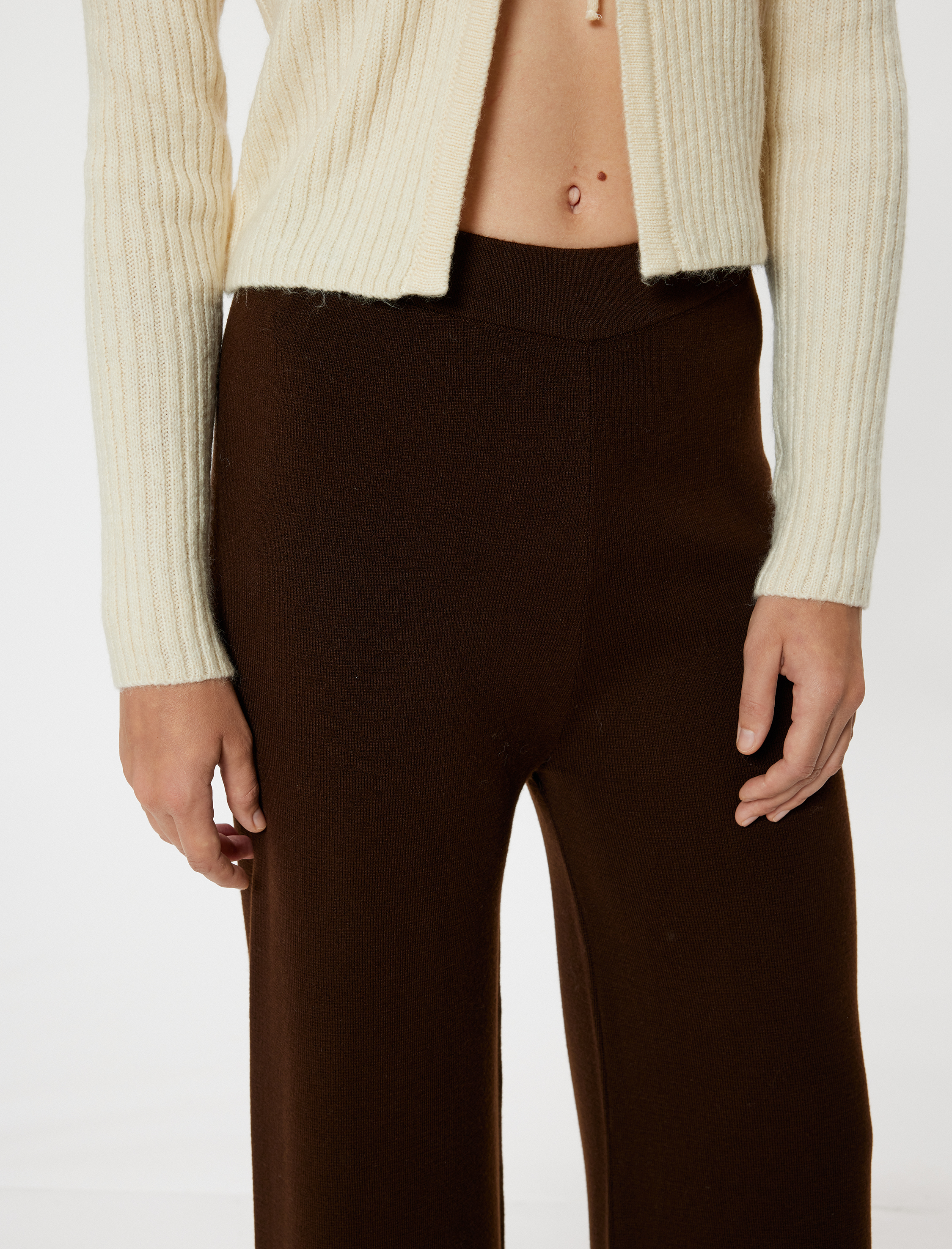   Standart Bel İspanyol Paça Triko Pantolon